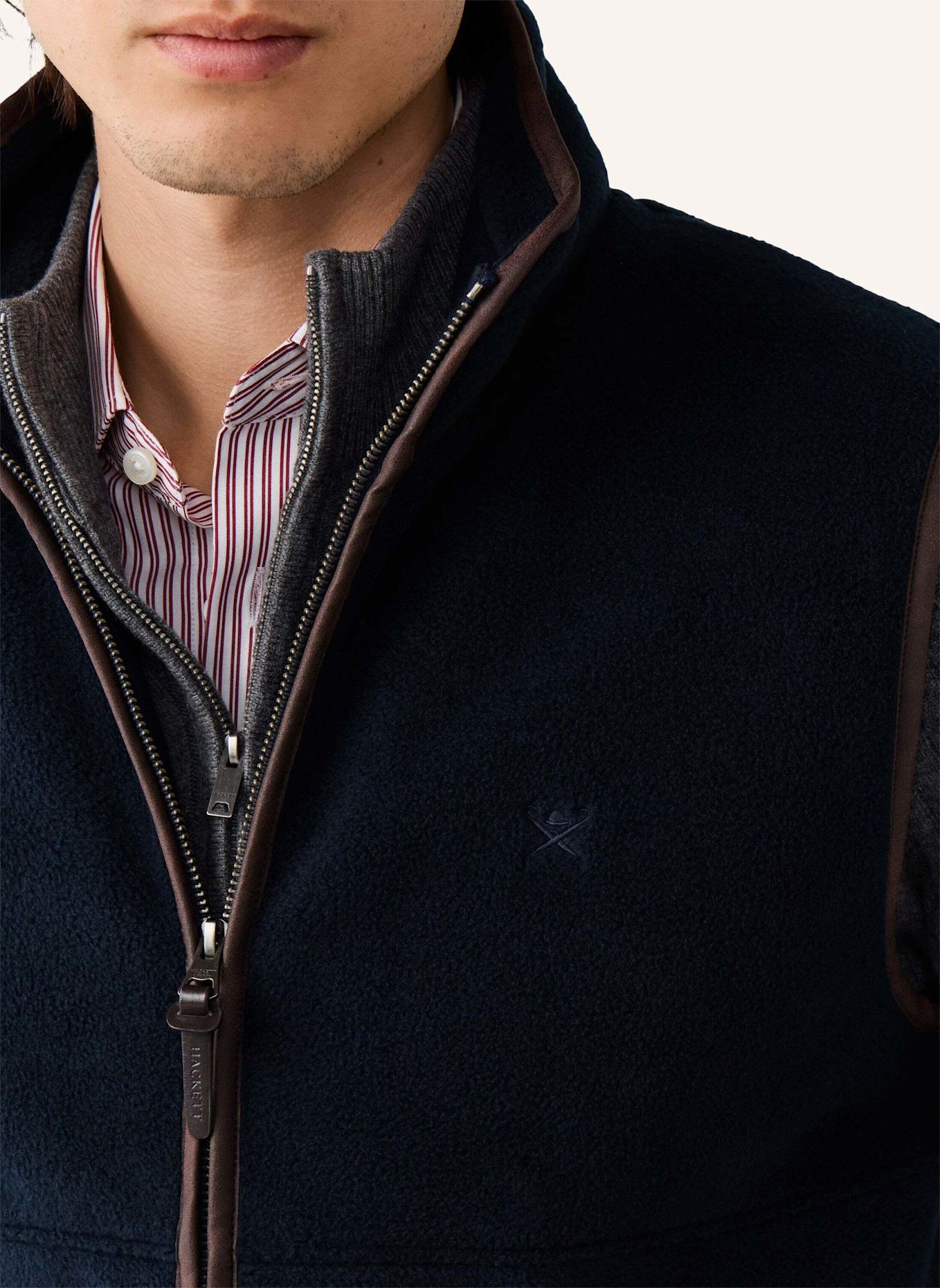 HACKETT LONDON Sweatshirt POLAR FLEECE GILET: BLAU