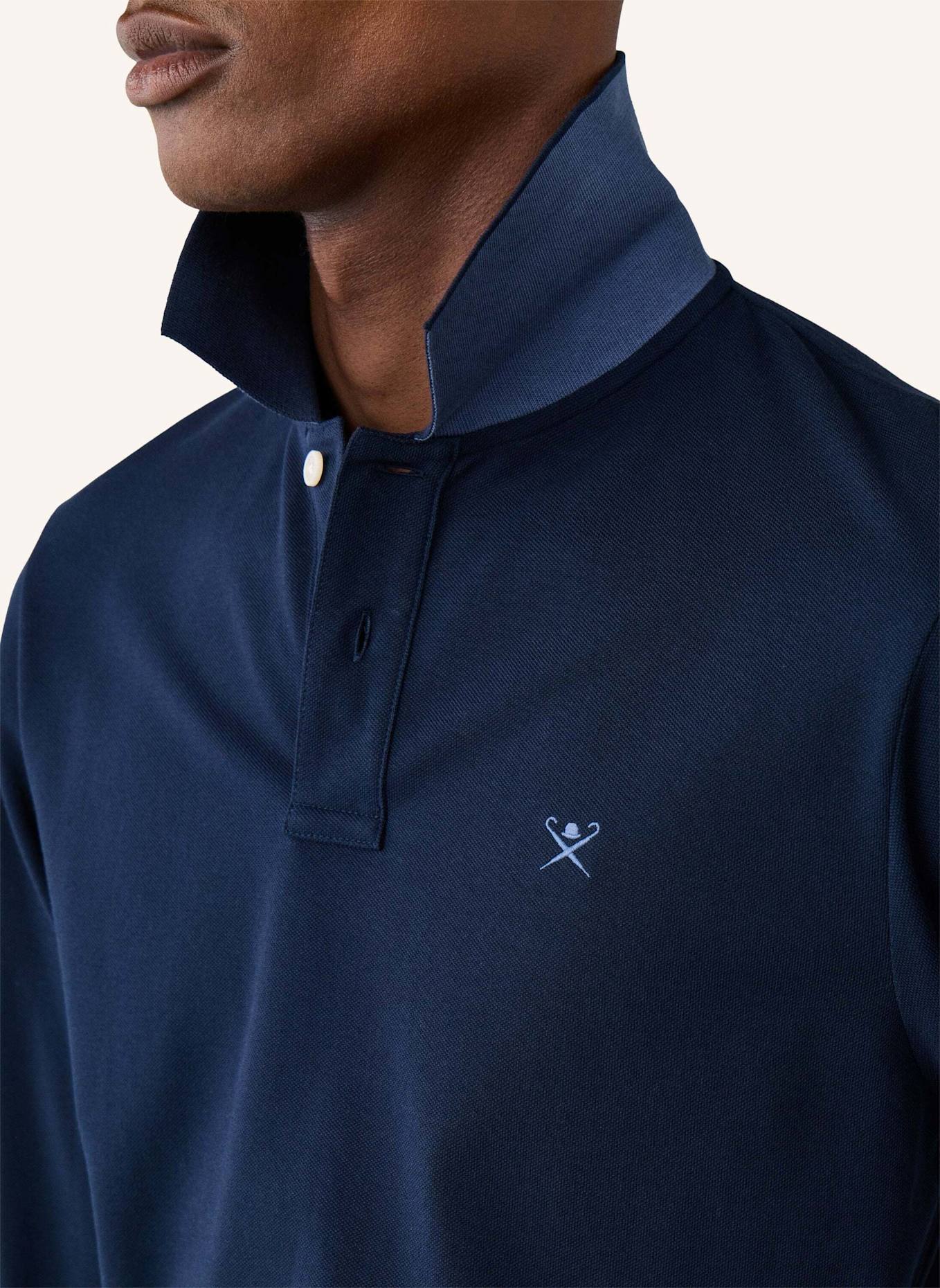 HACKETT LONDON Poloshirt SLIM FIT LOGO LS: DUNKELBLAU