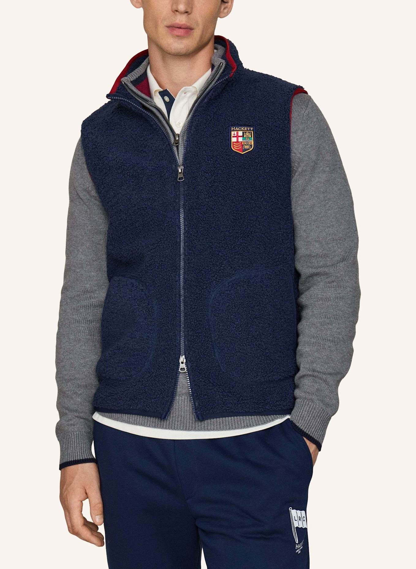 HACKETT LONDON Sweatshirt HERITAGE LRC GILET FZ: BLAU