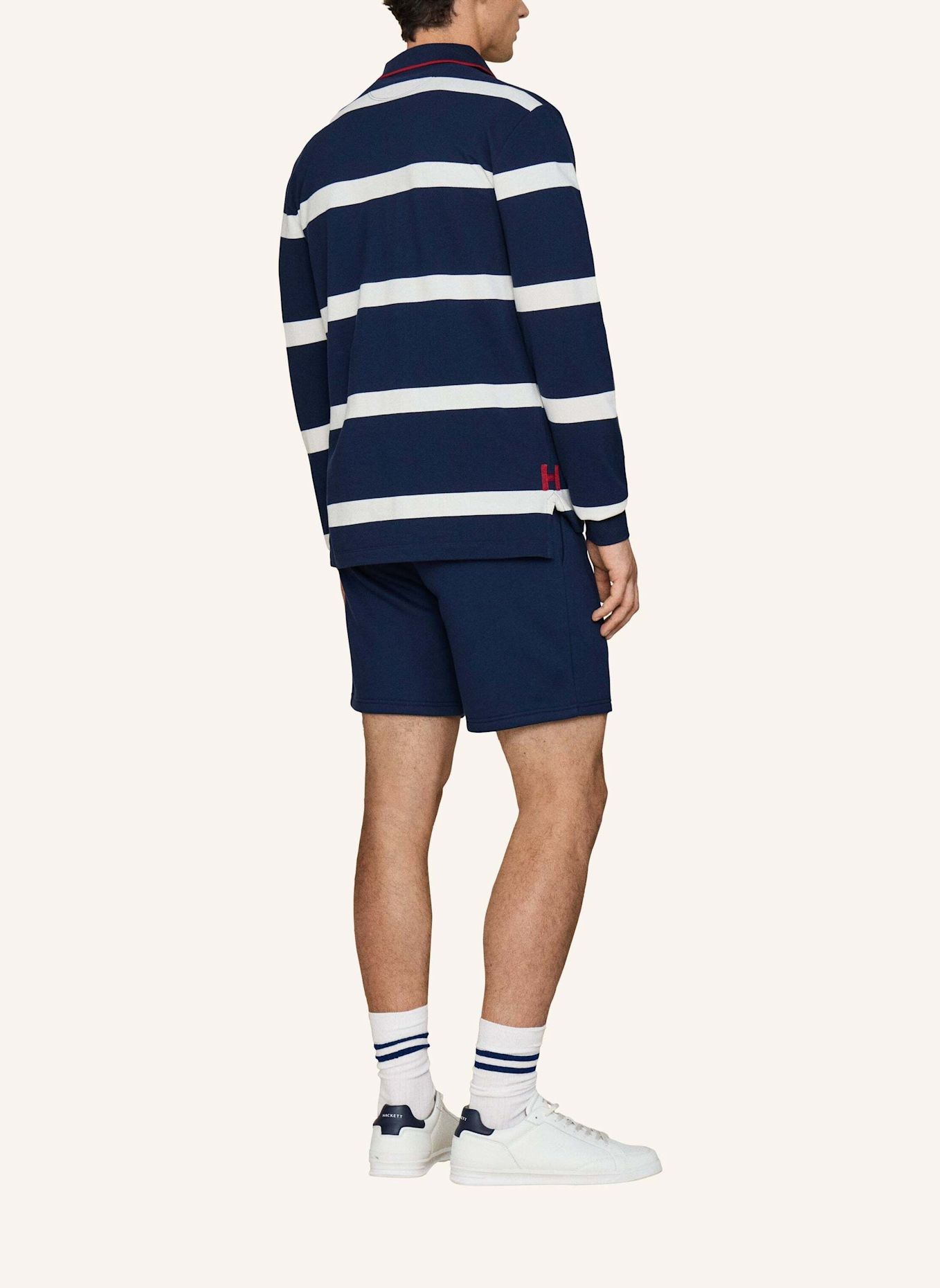 HACKETT LONDON Poloshirt HERITAGE LRC STR PL LS: BLAU