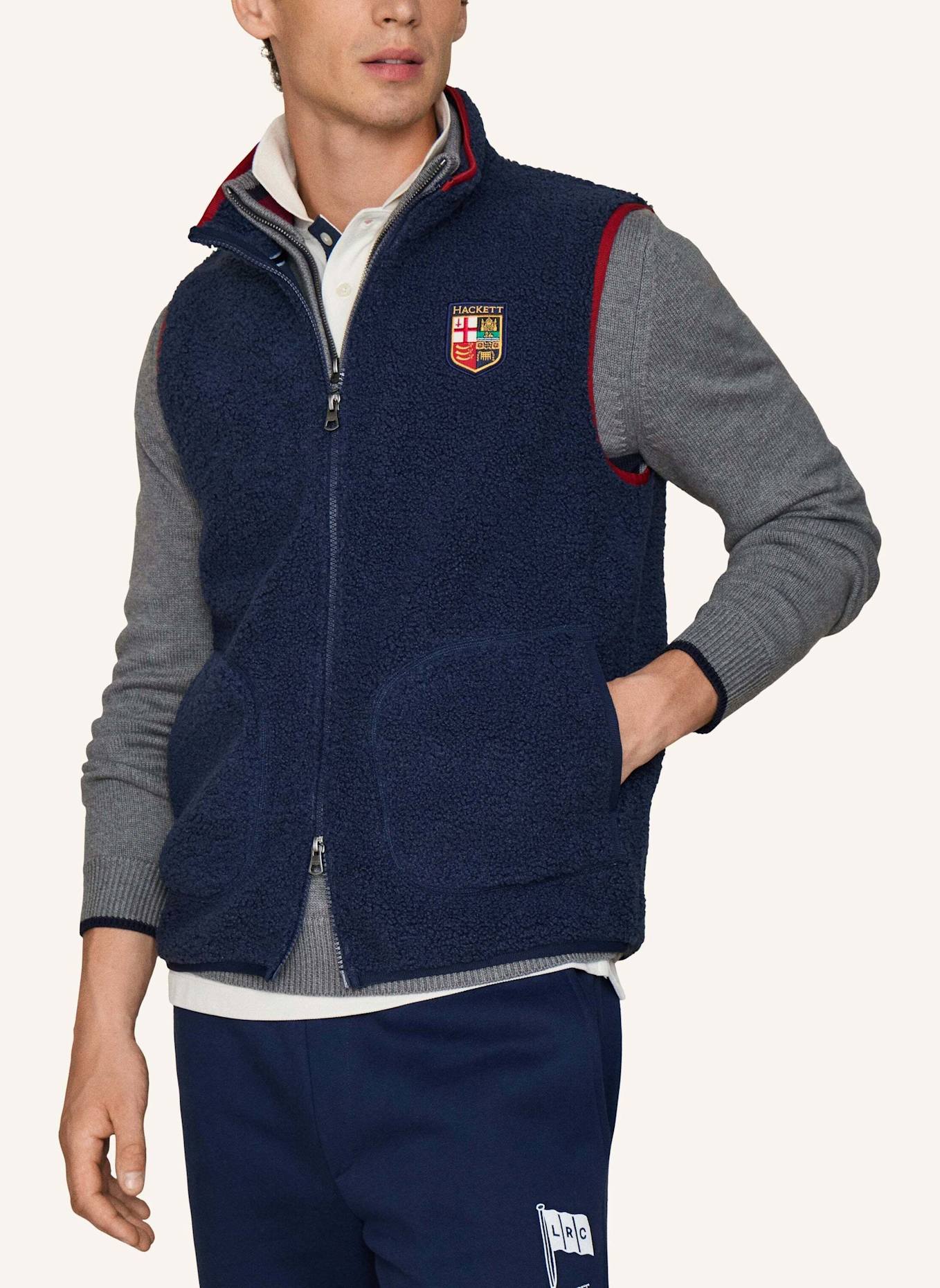 HACKETT LONDON Sweatshirt HERITAGE LRC GILET FZ: BLAU
