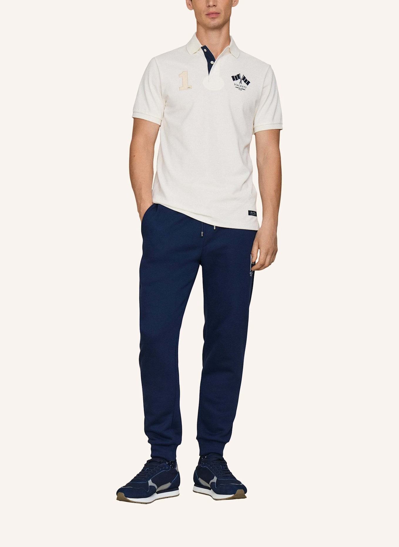 HACKETT LONDON Poloshirt HERITAGE LRC FLAG: CREME