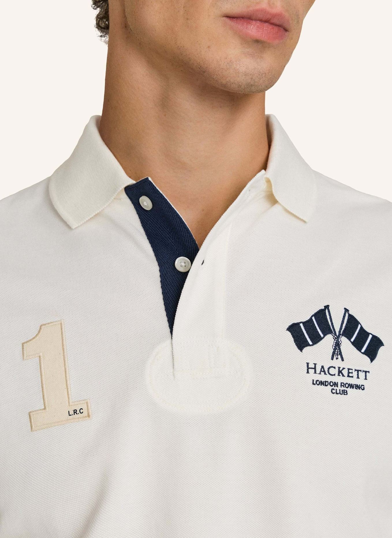 HACKETT LONDON Poloshirt HERITAGE LRC FLAG: CREME