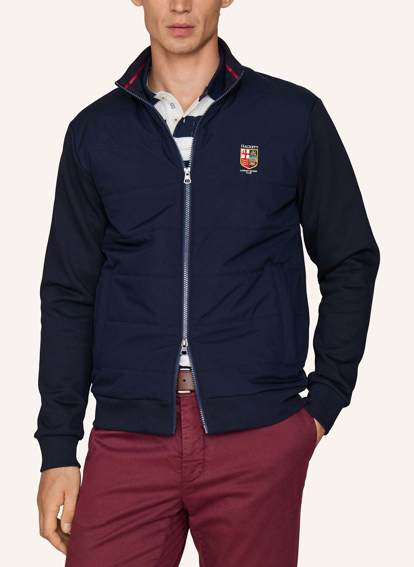 HACKETT LONDON Sweatshirt HERITAGE LRC HYBRID: BLAU