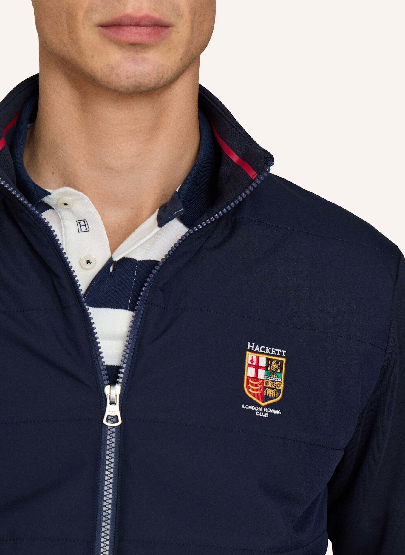 HACKETT LONDON Sweatshirt HERITAGE LRC HYBRID: BLAU