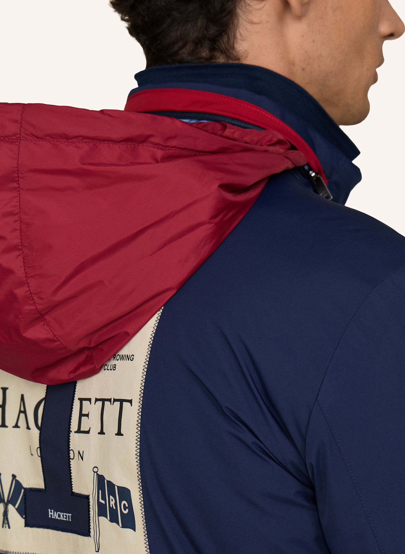 HACKETT LONDON Sweatshirt HERITAGE LRC HYBRID: BLAU