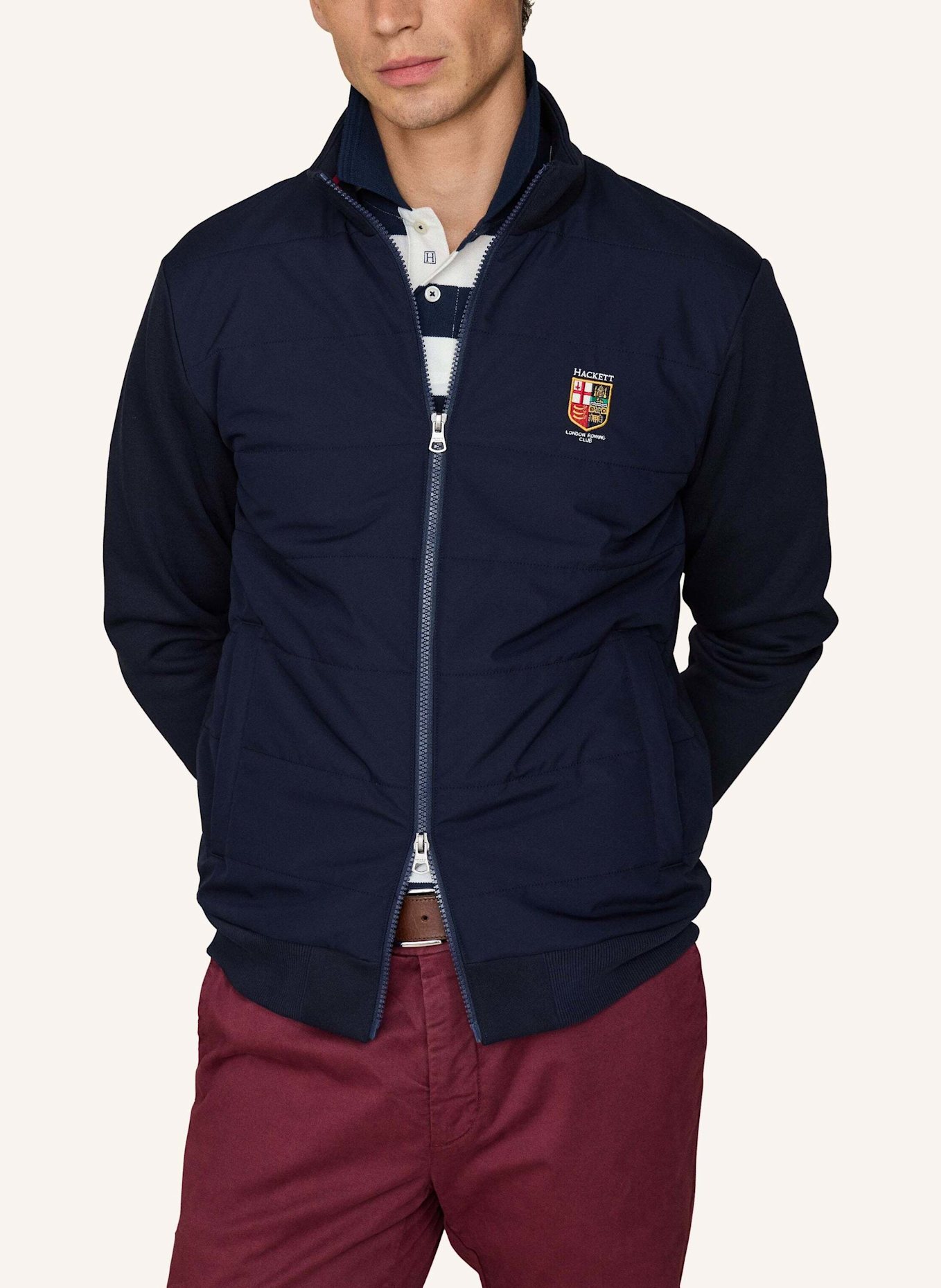 HACKETT LONDON Sweatshirt HERITAGE LRC HYBRID: BLAU