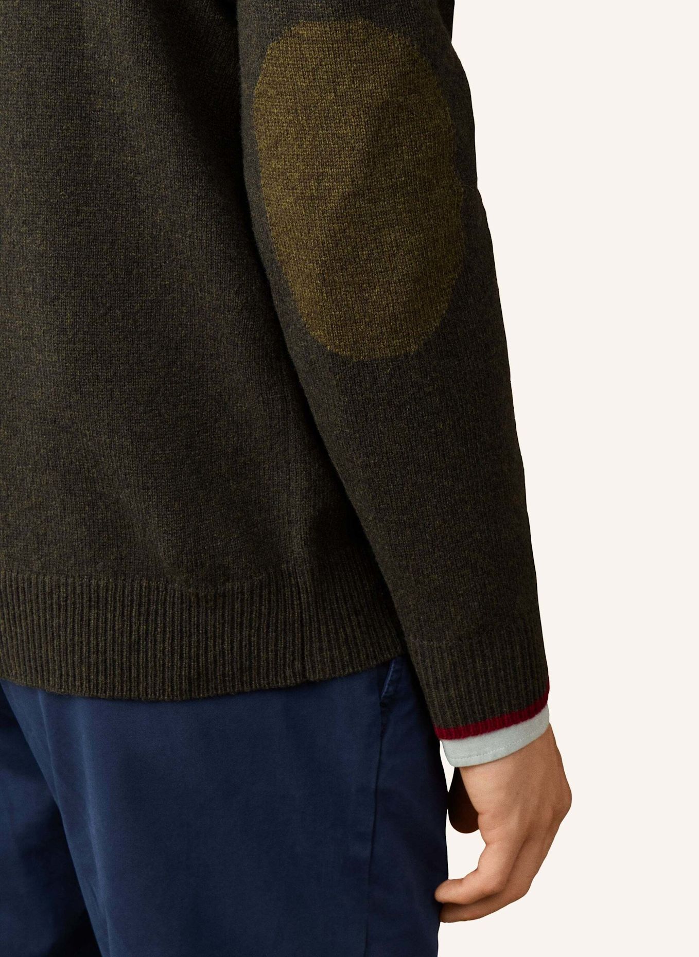 HACKETT LONDON Pullover HERITAGE KNIT HZIP: GRÜN