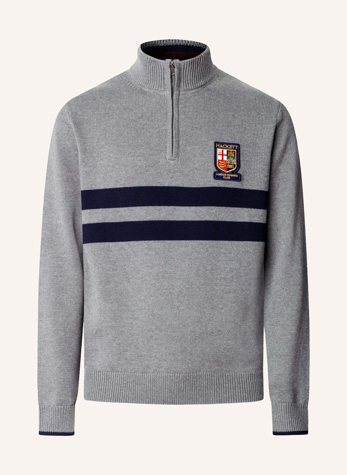 HACKETT LONDON Pullover HERITAGE LRC KNIT HZ: GRAU