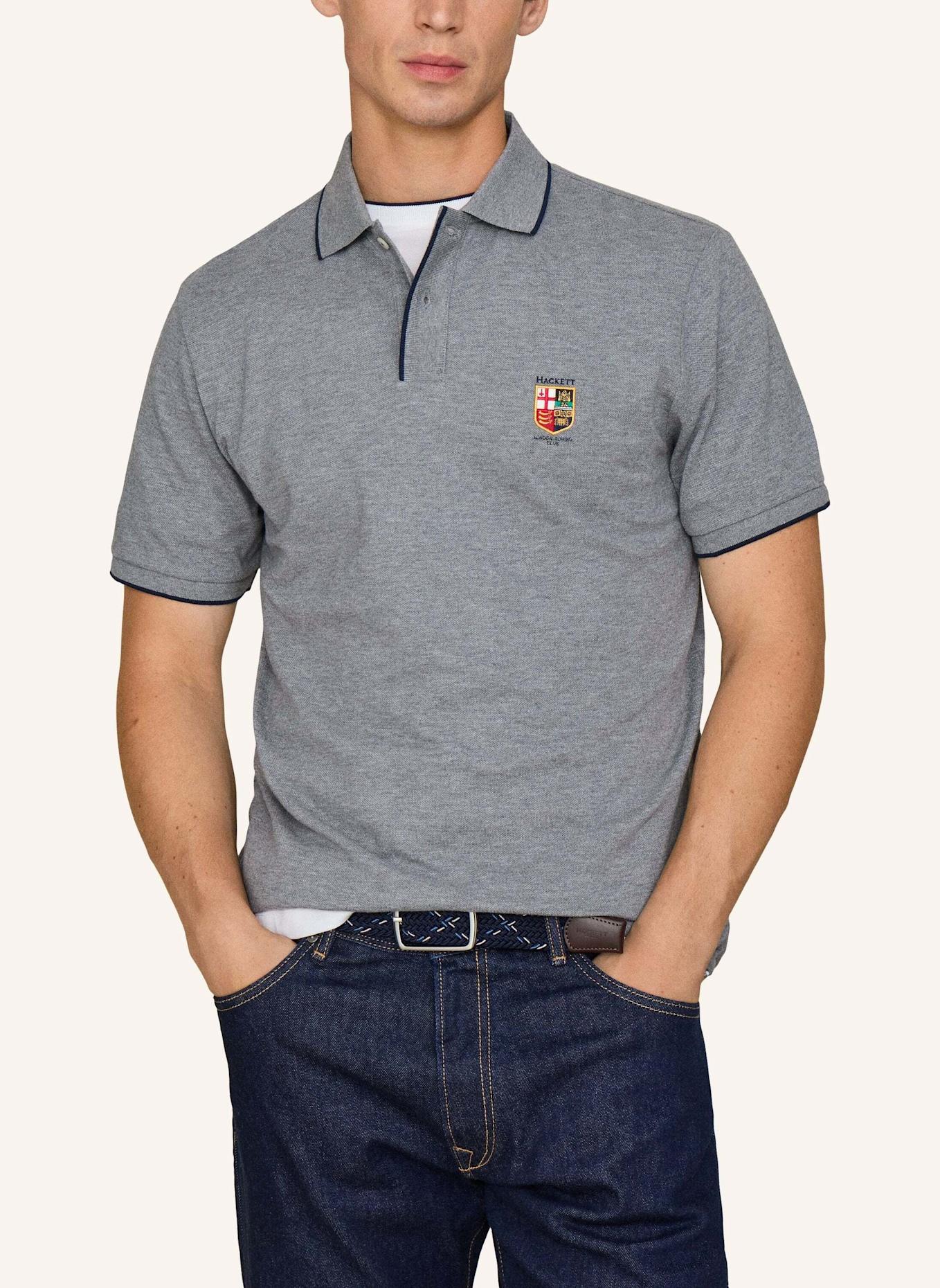HACKETT LONDON Poloshirt HERITAGE LRC SMALL LGO: HELLGRAU