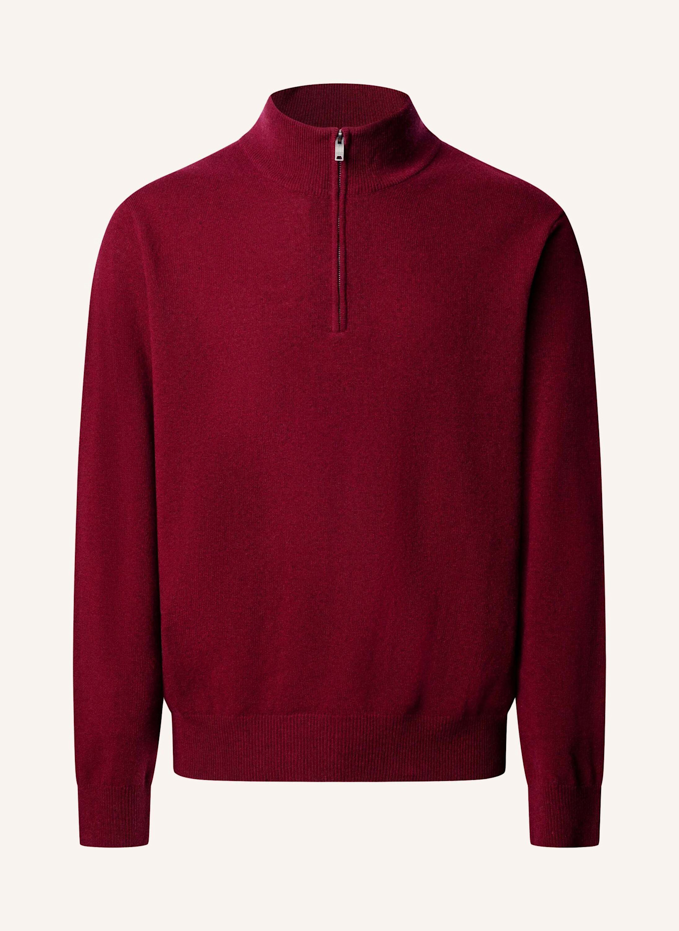 HACKETT LONDON Pullover MERINO CASH MIX HZIP: ROT