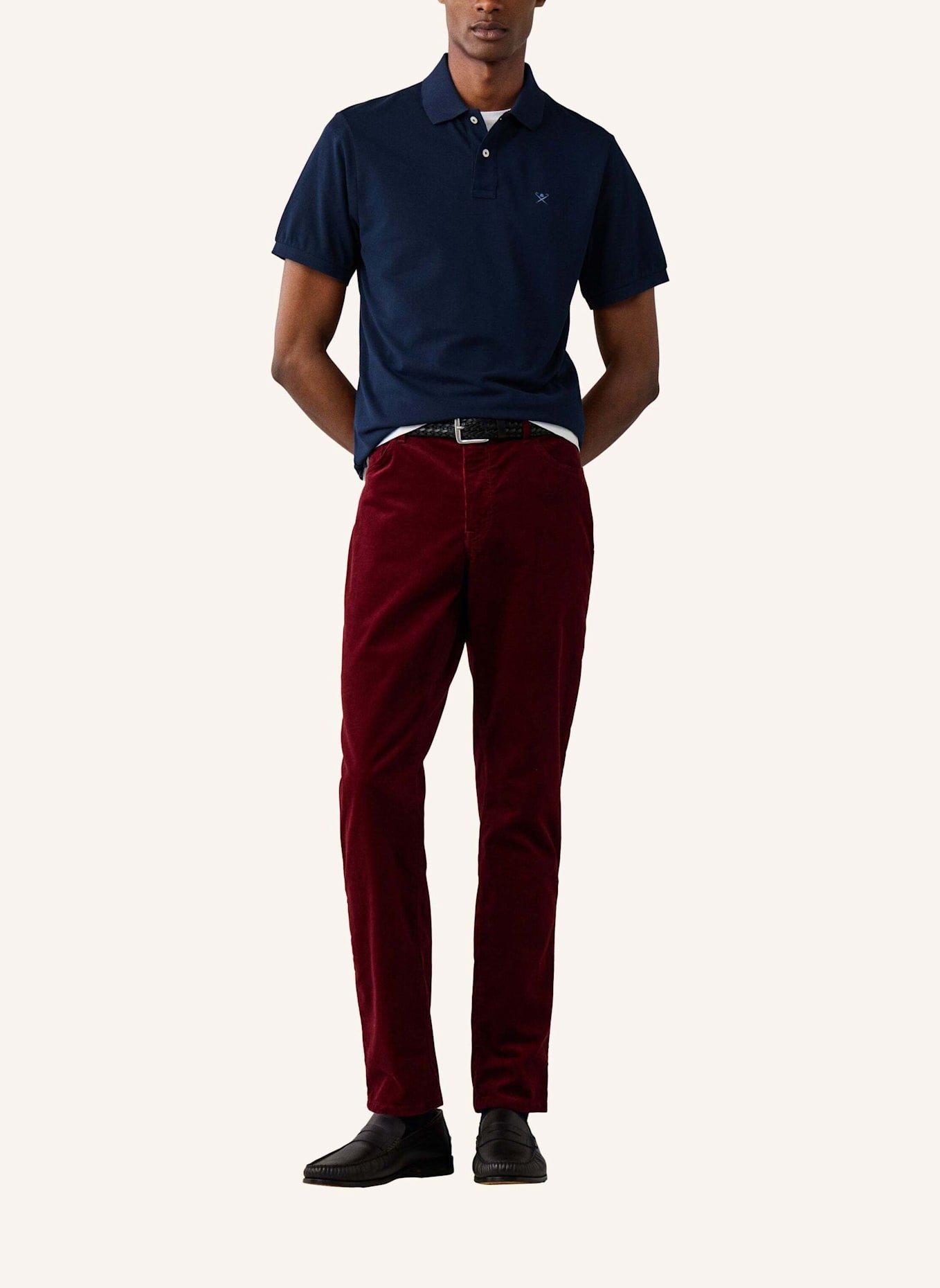 HACKETT LONDON Poloshirt SLIM FIT LOGO: DUNKELBLAU
