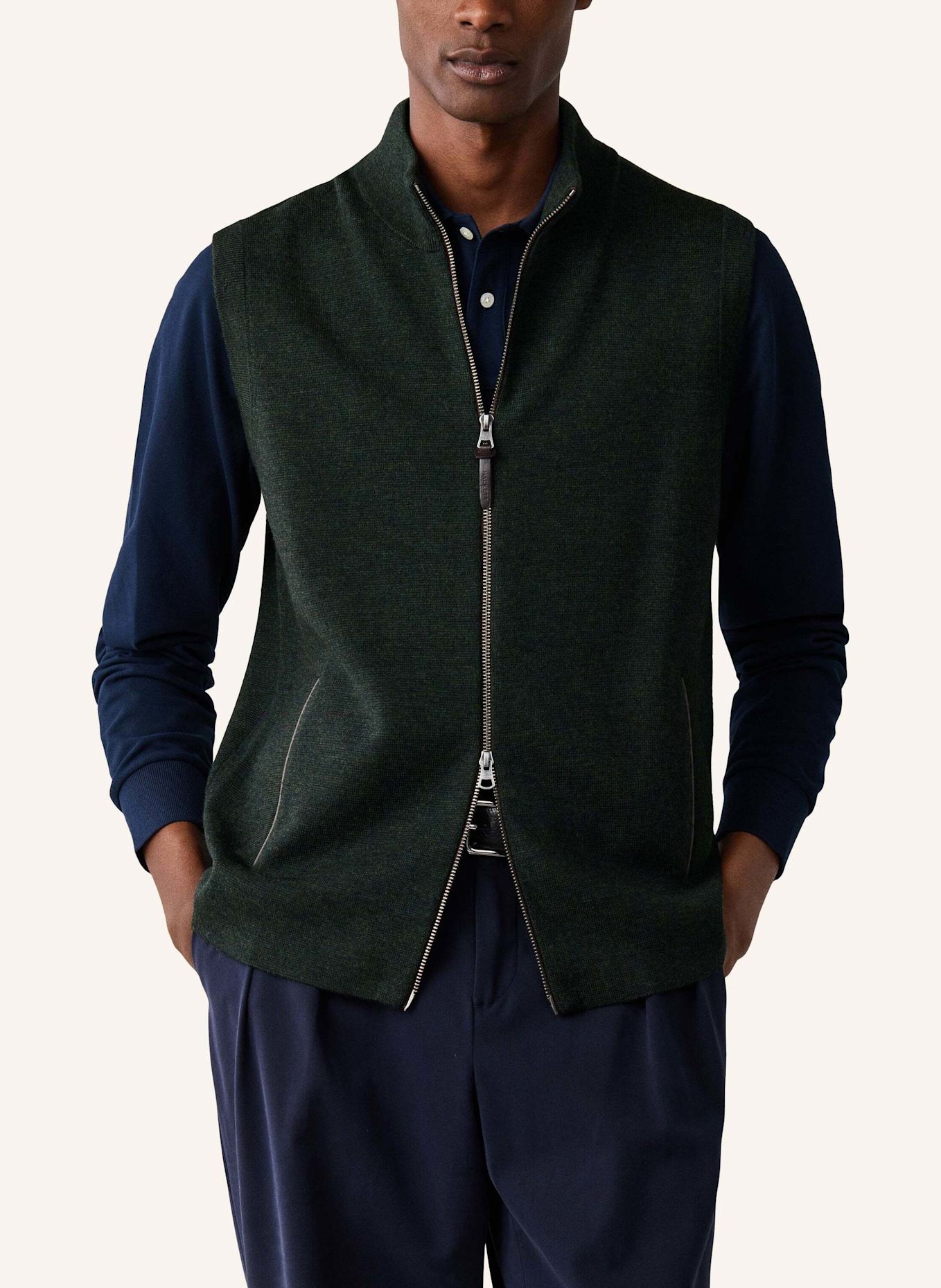 HACKETT LONDON Pullover MILANO KNIT GILET: GRÜN