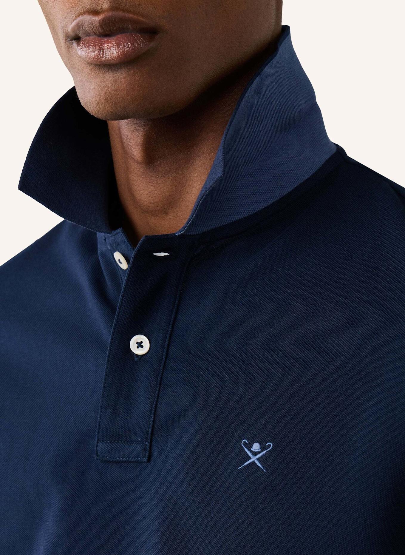 HACKETT LONDON Poloshirt SLIM FIT LOGO: DUNKELBLAU