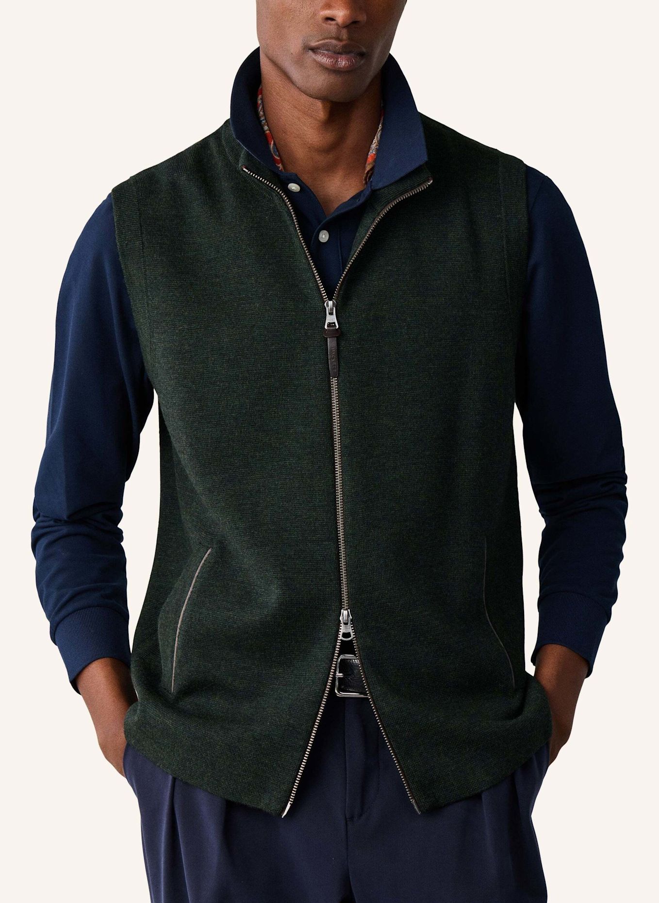 HACKETT LONDON Pullover MILANO KNIT GILET: GRÜN