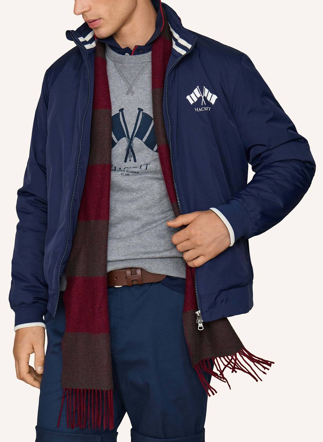 HACKETT LONDON Regenjacke H LRC WINDBREAKER: BLAU