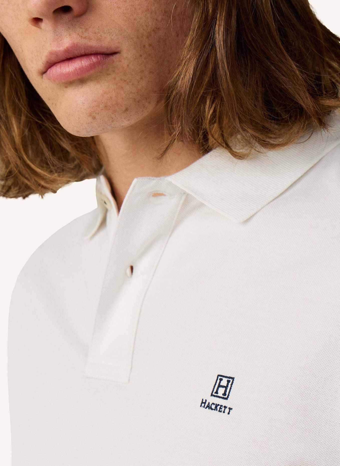 HACKETT LONDON Poloshirt HERITAGE H SML LOGO PL: CREME