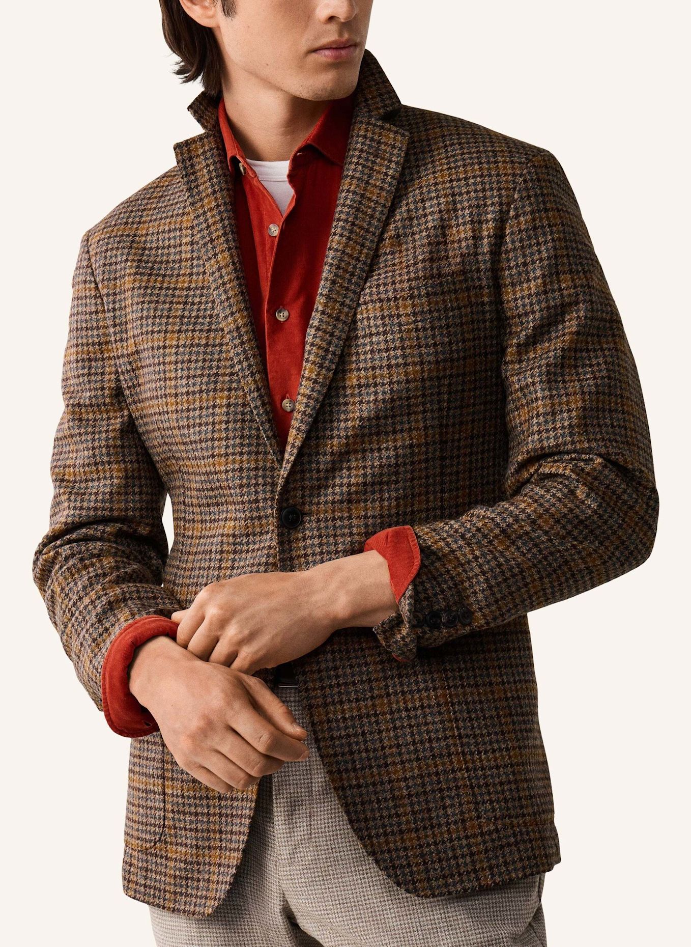 HACKETT LONDON Sakko WL CASH GUNCLUB: BEIGE