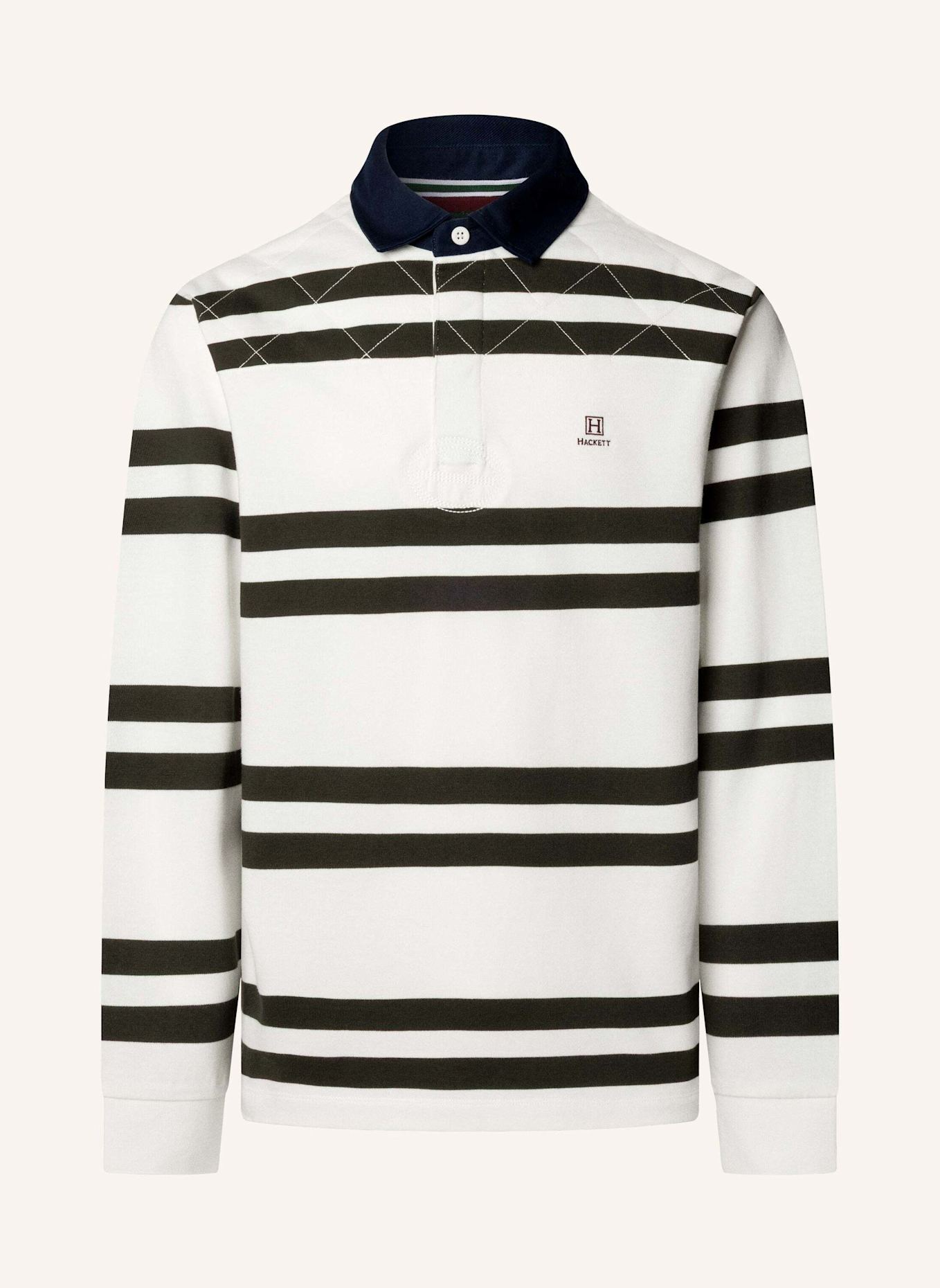 HACKETT LONDON Poloshirt HERITAGE H DBL STR RBY: CREME