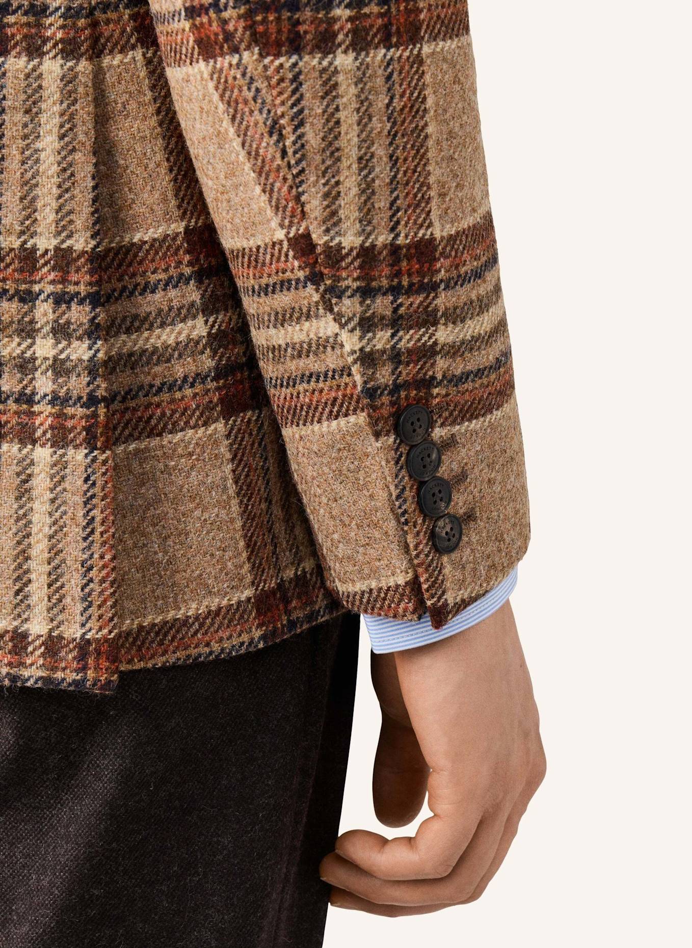 HACKETT LONDON Sakko TWEED COUNTRY CHECK: BEIGE