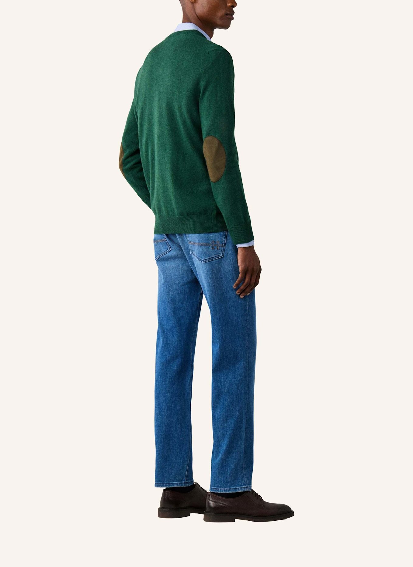 HACKETT LONDON Pullover MERINO CASH MIX V: GRÜN