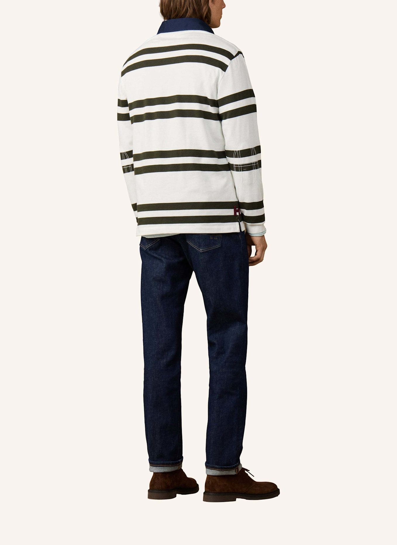 HACKETT LONDON Poloshirt HERITAGE H DBL STR RBY: CREME