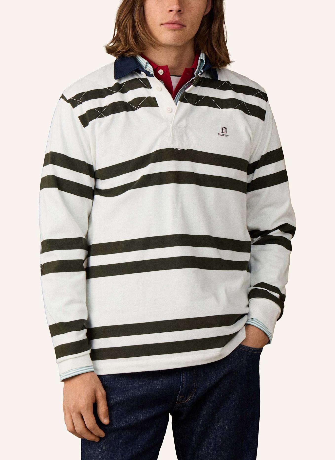 HACKETT LONDON Poloshirt HERITAGE H DBL STR RBY: CREME