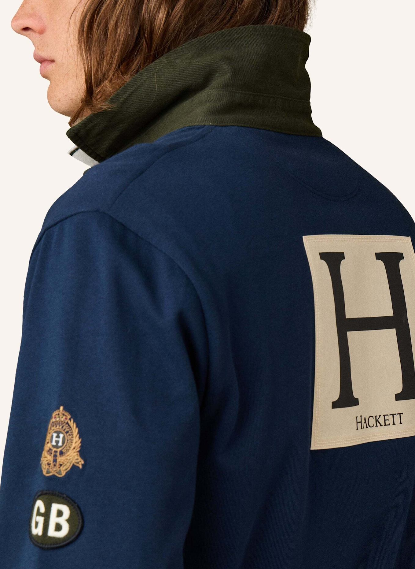 HACKETT LONDON Poloshirt HERITAGE MULTI BADGE: BLAU