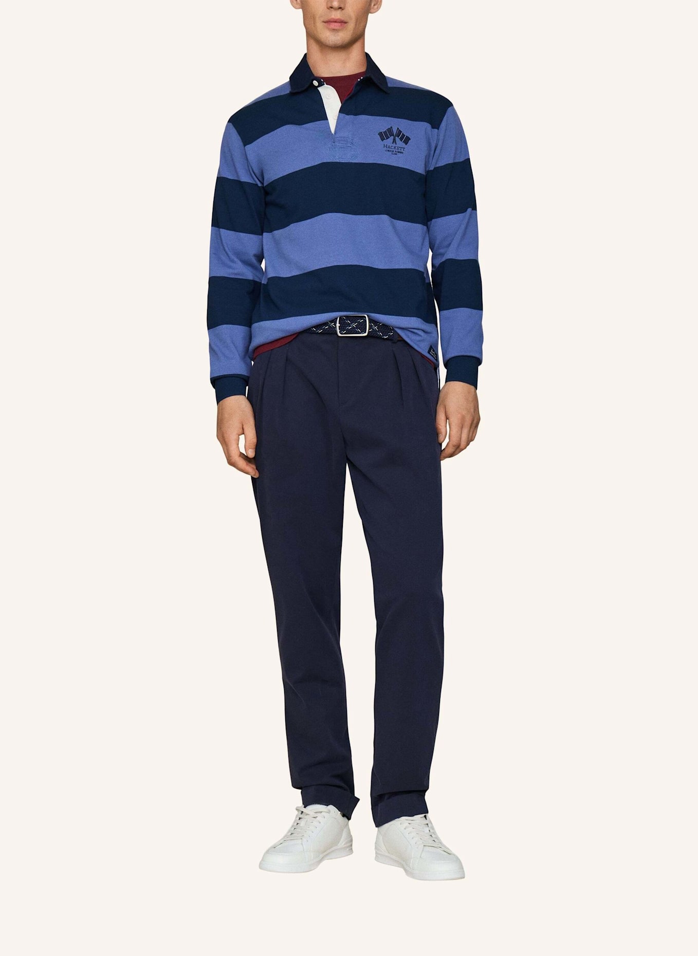 HACKETT LONDON Poloshirt HERITAGE LRC BK PATCH: BLAU