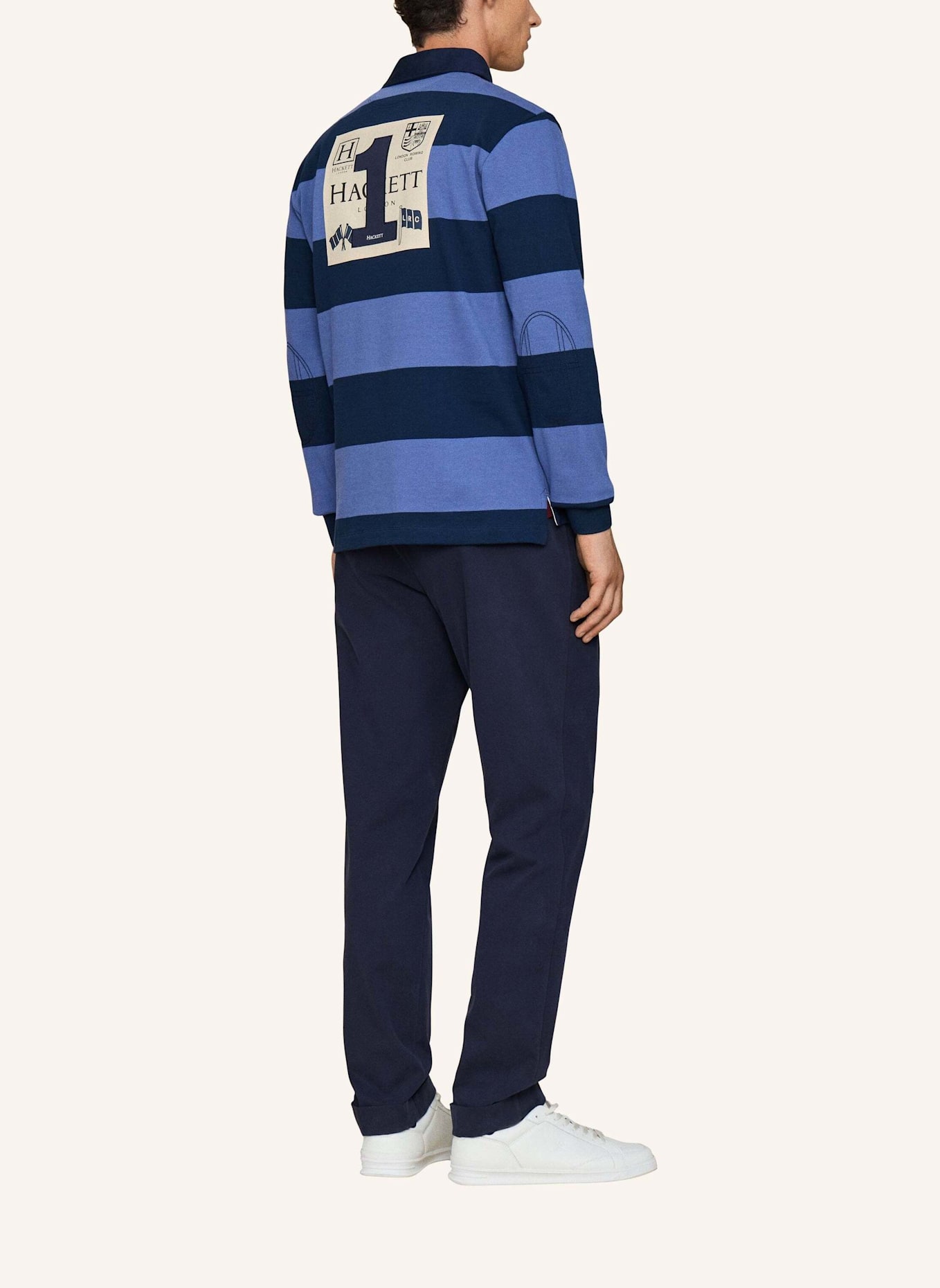 HACKETT LONDON Poloshirt HERITAGE LRC BK PATCH: BLAU
