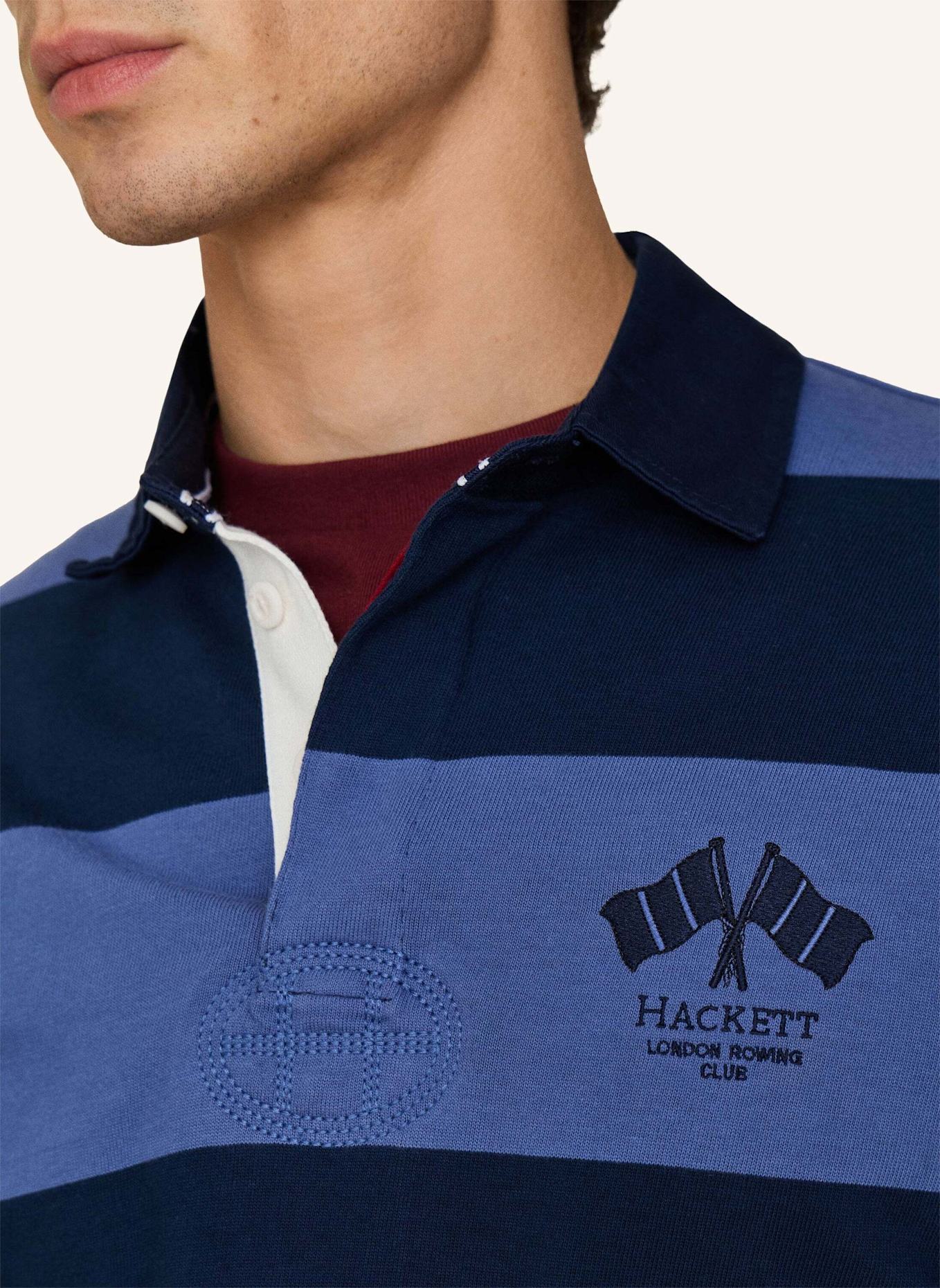 HACKETT LONDON Poloshirt HERITAGE LRC BK PATCH: BLAU