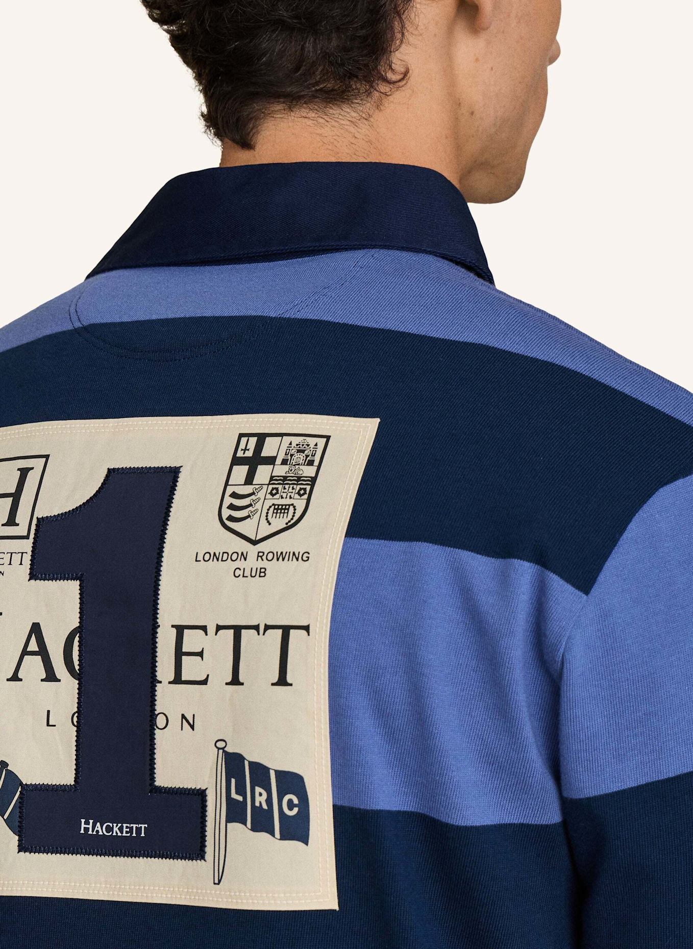 HACKETT LONDON Poloshirt HERITAGE LRC BK PATCH: BLAU