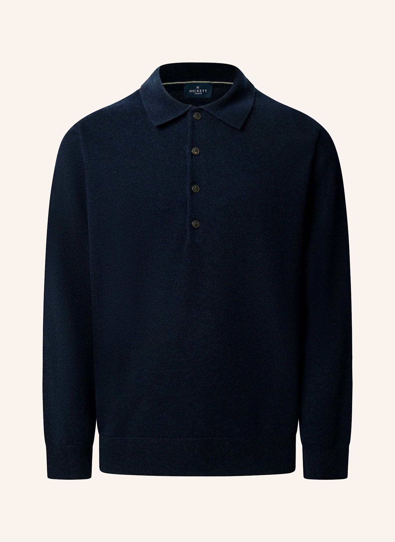 HACKETT LONDON Pullover LAMBSWOOL POLO: BLAU