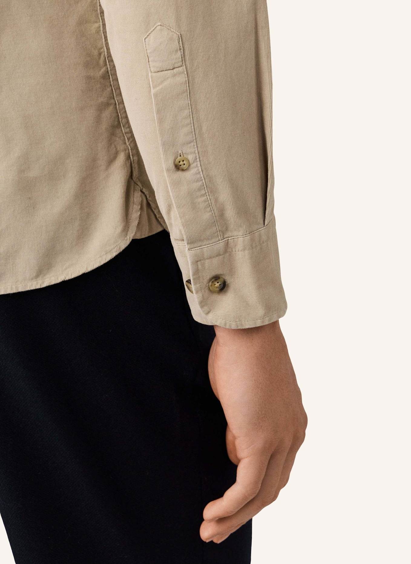 HACKETT LONDON Freizeithemd SMART BABYCORD: BEIGE