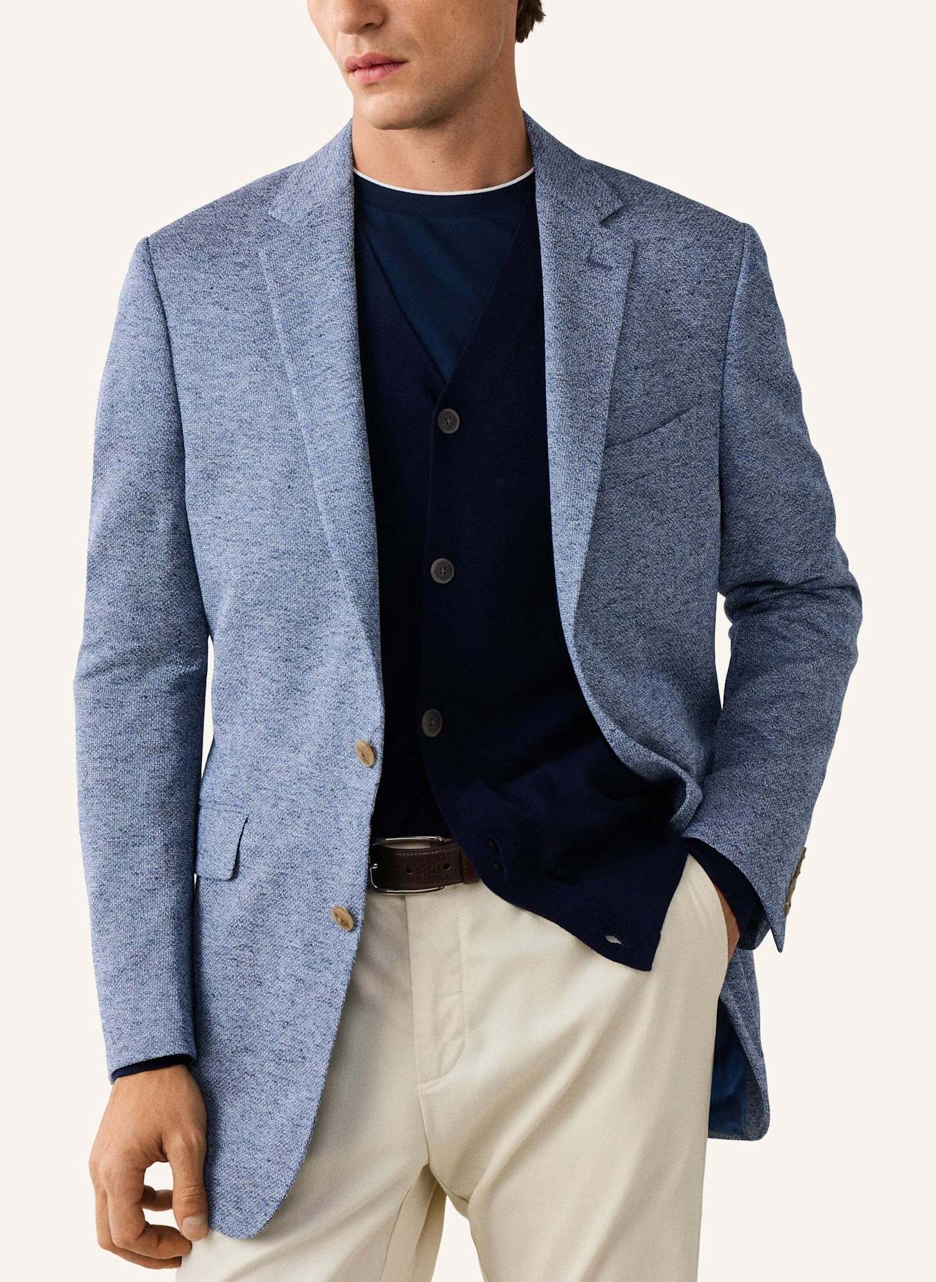 HACKETT LONDON Sakko COTT LIN JERSEY CC: BLAU