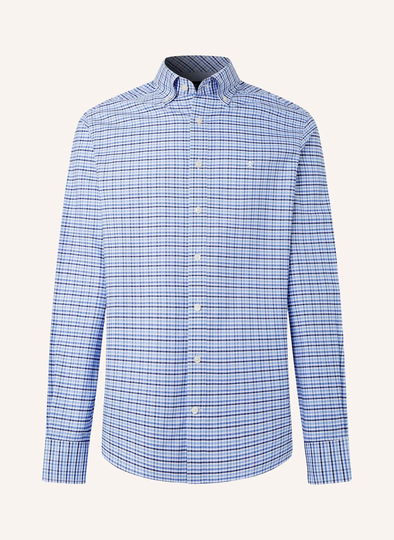 HACKETT LONDON Freizeithemd THREE COL OX GINGHAM: BLAU