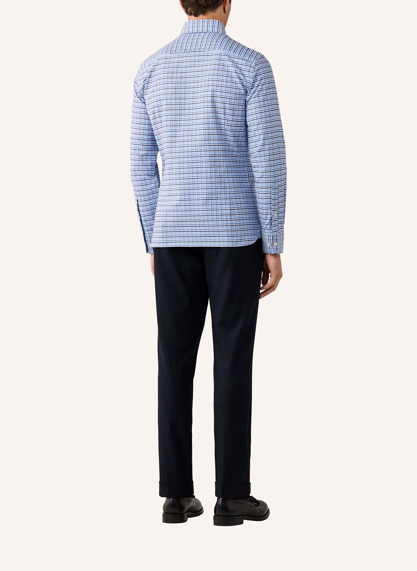 HACKETT LONDON Freizeithemd THREE COL OX GINGHAM: BLAU
