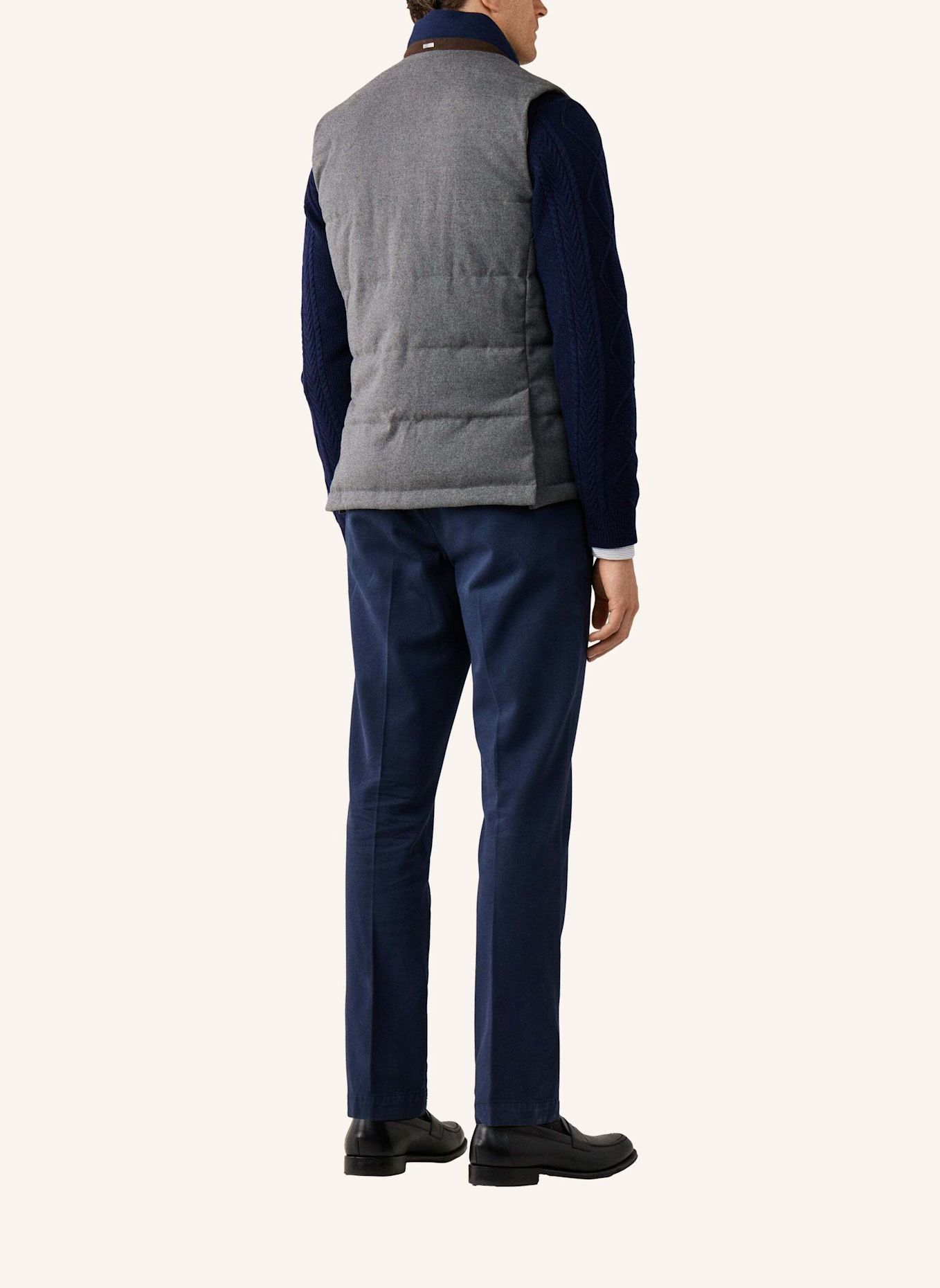 HACKETT LONDON Gilet TAILORED FLAN GILET: DUNKELGRAU