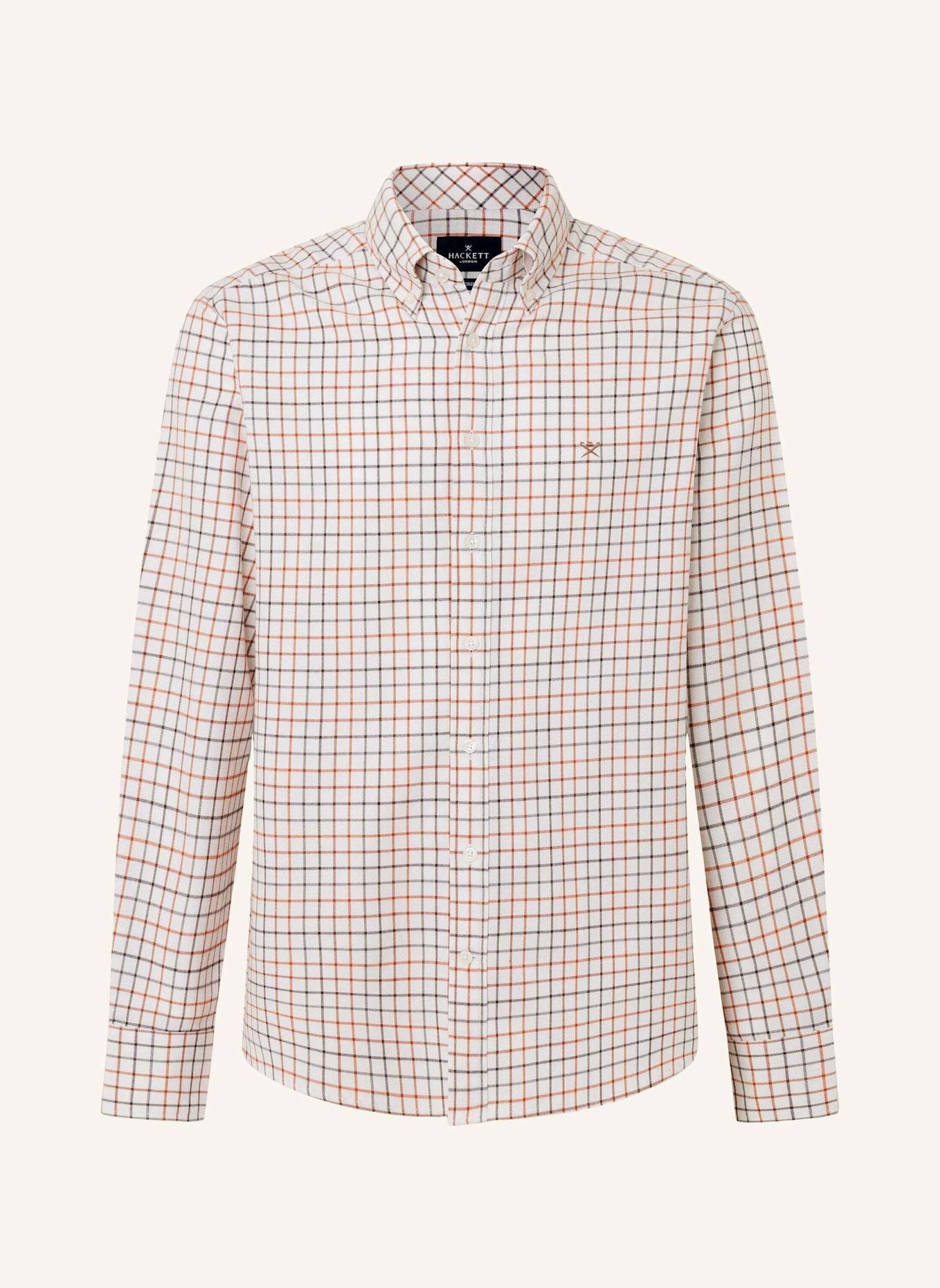 HACKETT LONDON Freizeithemd WIDE TATTERSALL: ORANGE