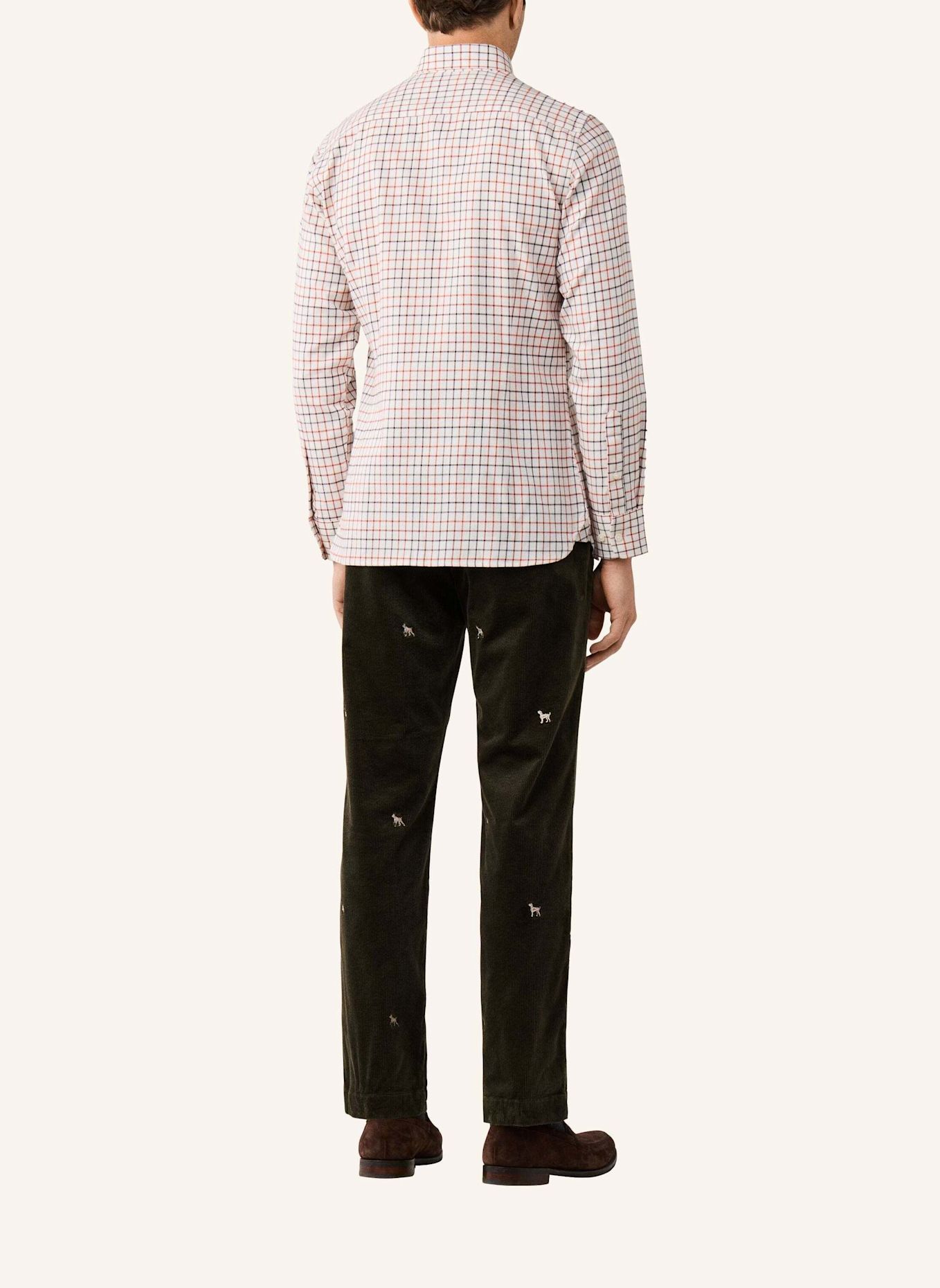 HACKETT LONDON Freizeithemd WIDE TATTERSALL: ORANGE