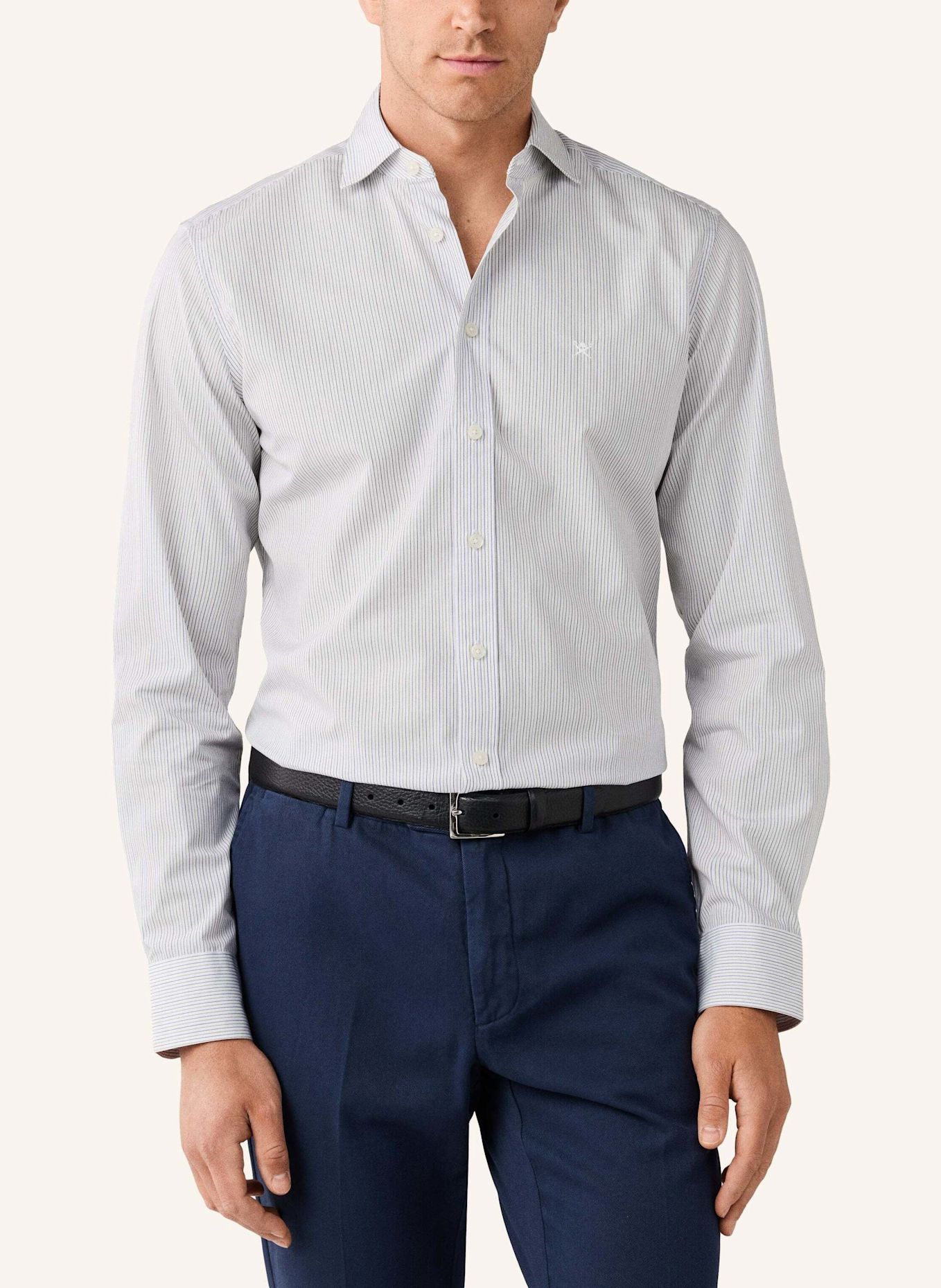 HACKETT LONDON Freizeithemd ECHO STRIPE: BRAUN