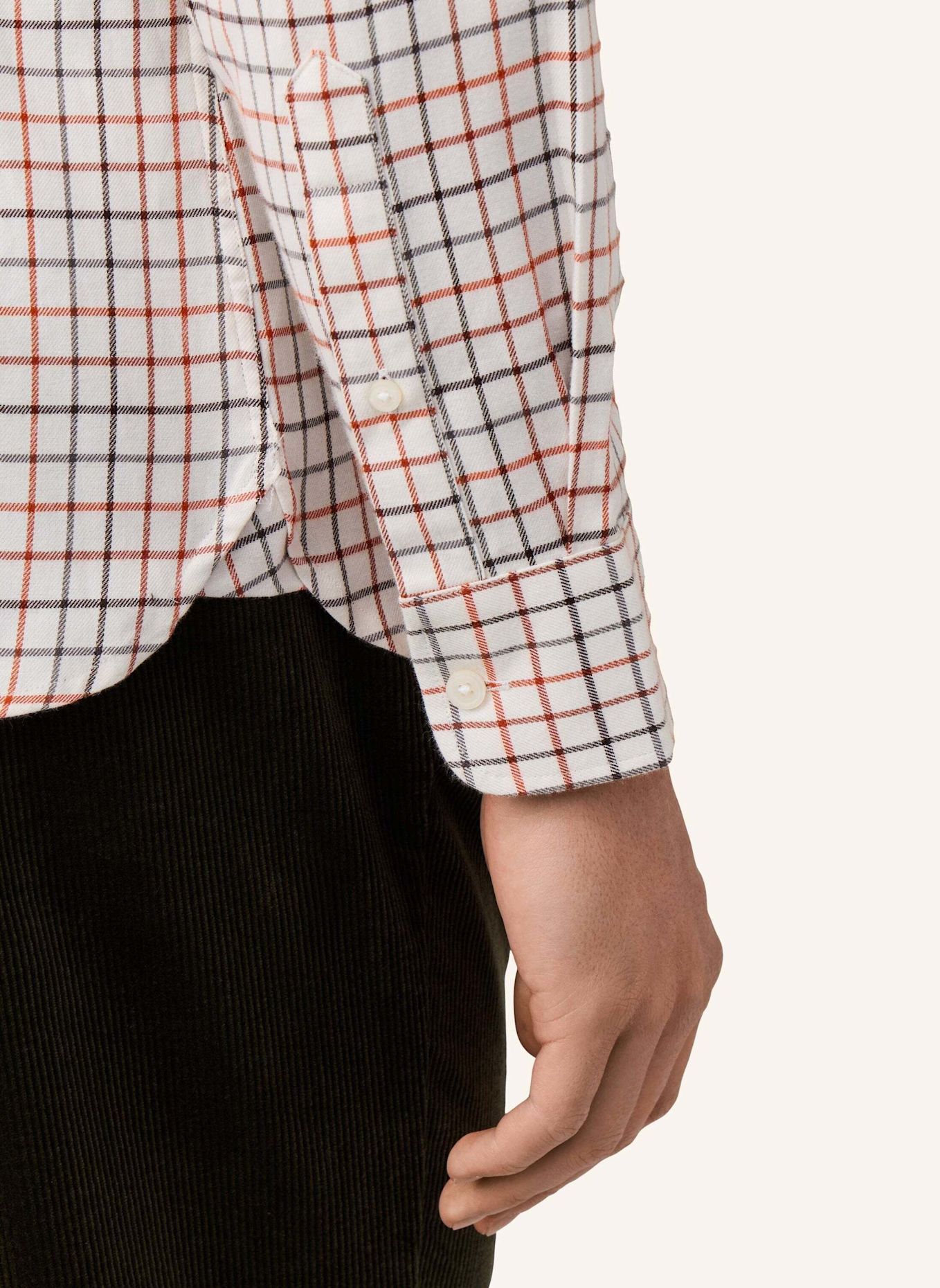 HACKETT LONDON Freizeithemd WIDE TATTERSALL: ORANGE