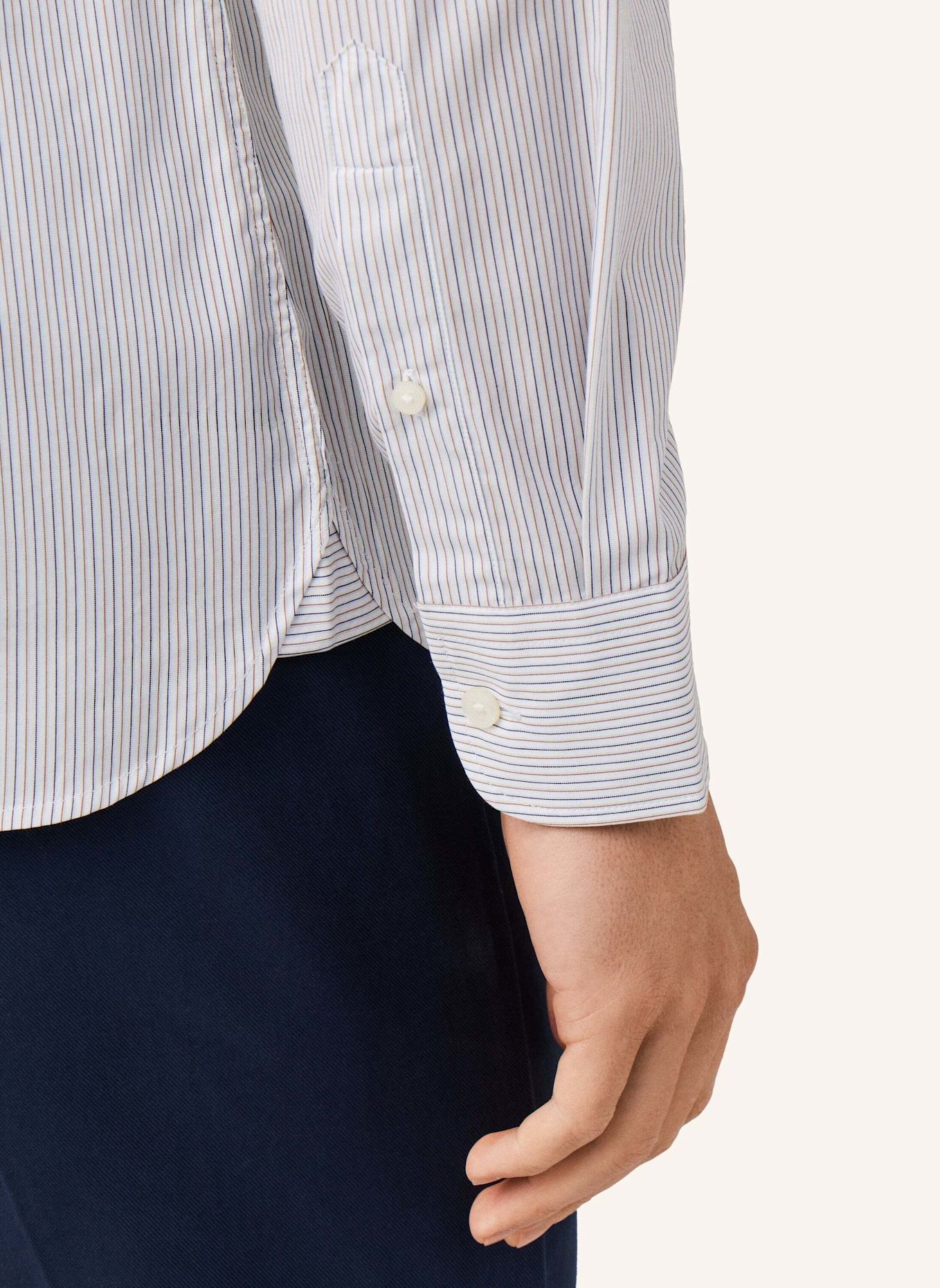 HACKETT LONDON Freizeithemd ECHO STRIPE: BRAUN