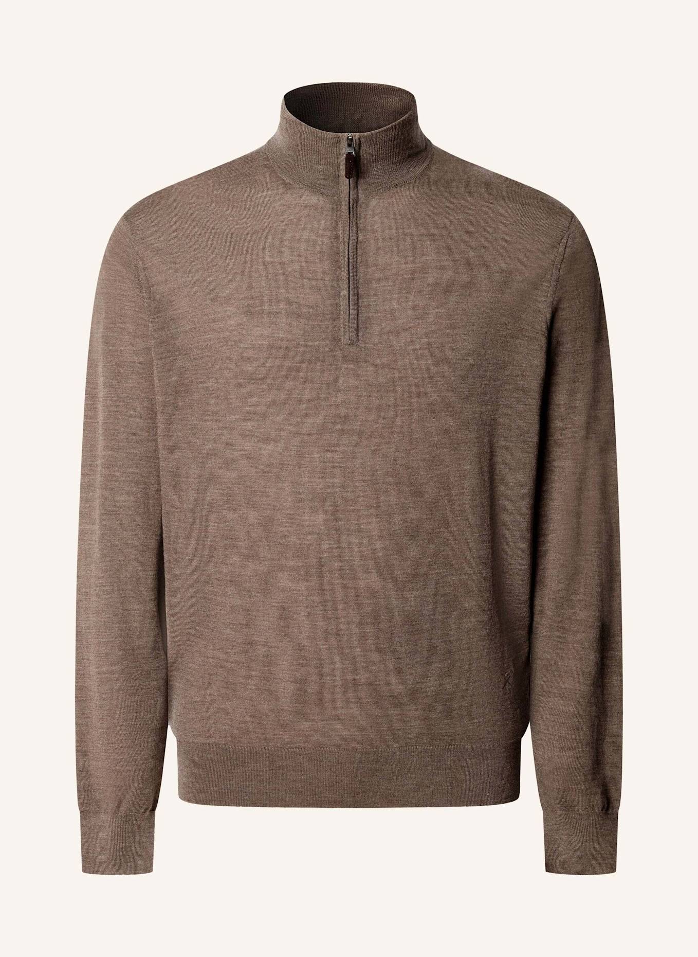 HACKETT LONDON Pullover ESS MERINO HZIP: BEIGE
