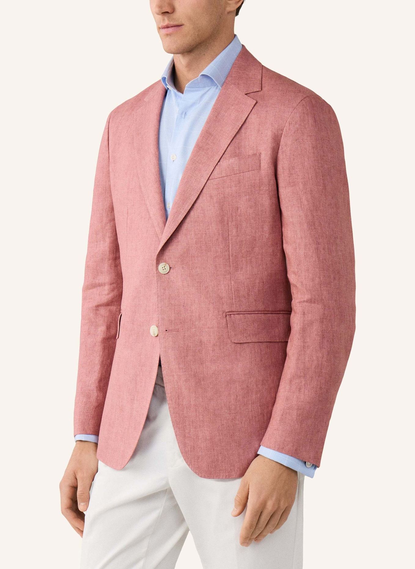 HACKETT LONDON Sakko LINEN DELAVE HOPSACK: ROSA