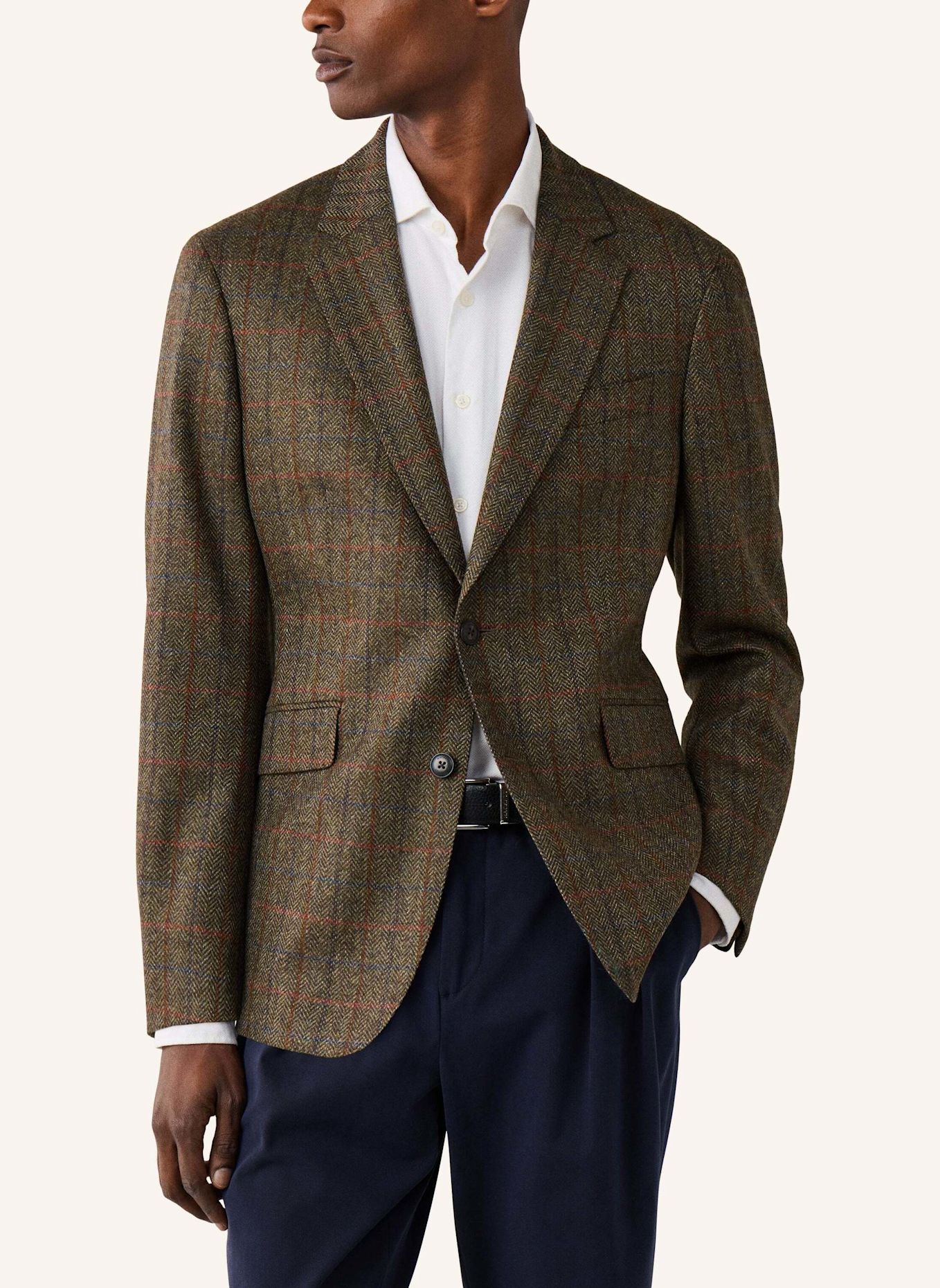 HACKETT LONDON Sakko WL CASH TATTERSALL: DUNKELGRÜN