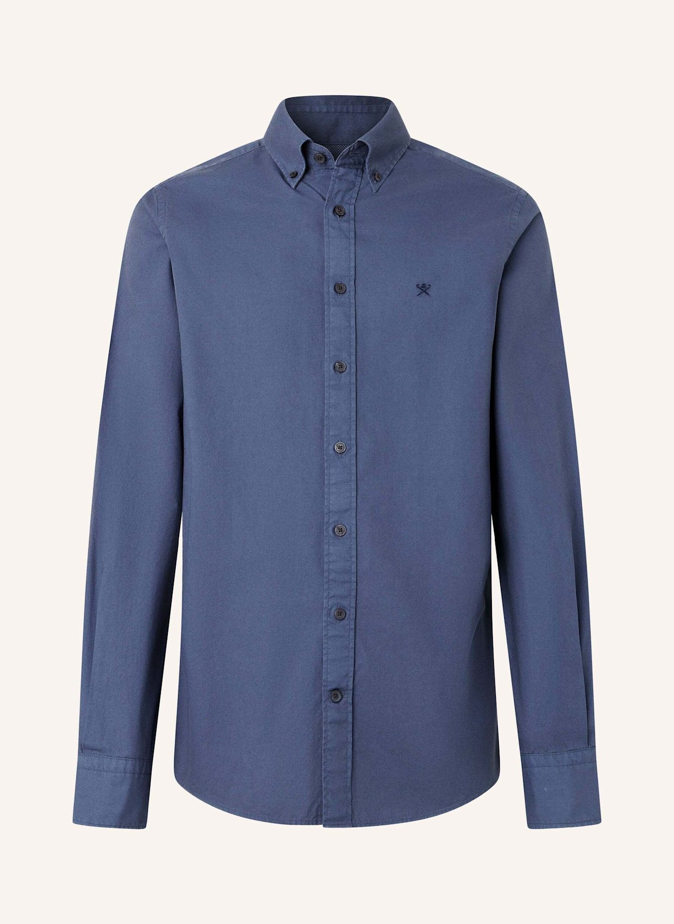 HACKETT LONDON Freizeithemd ESS GMT DYED OXFORD: BLAU