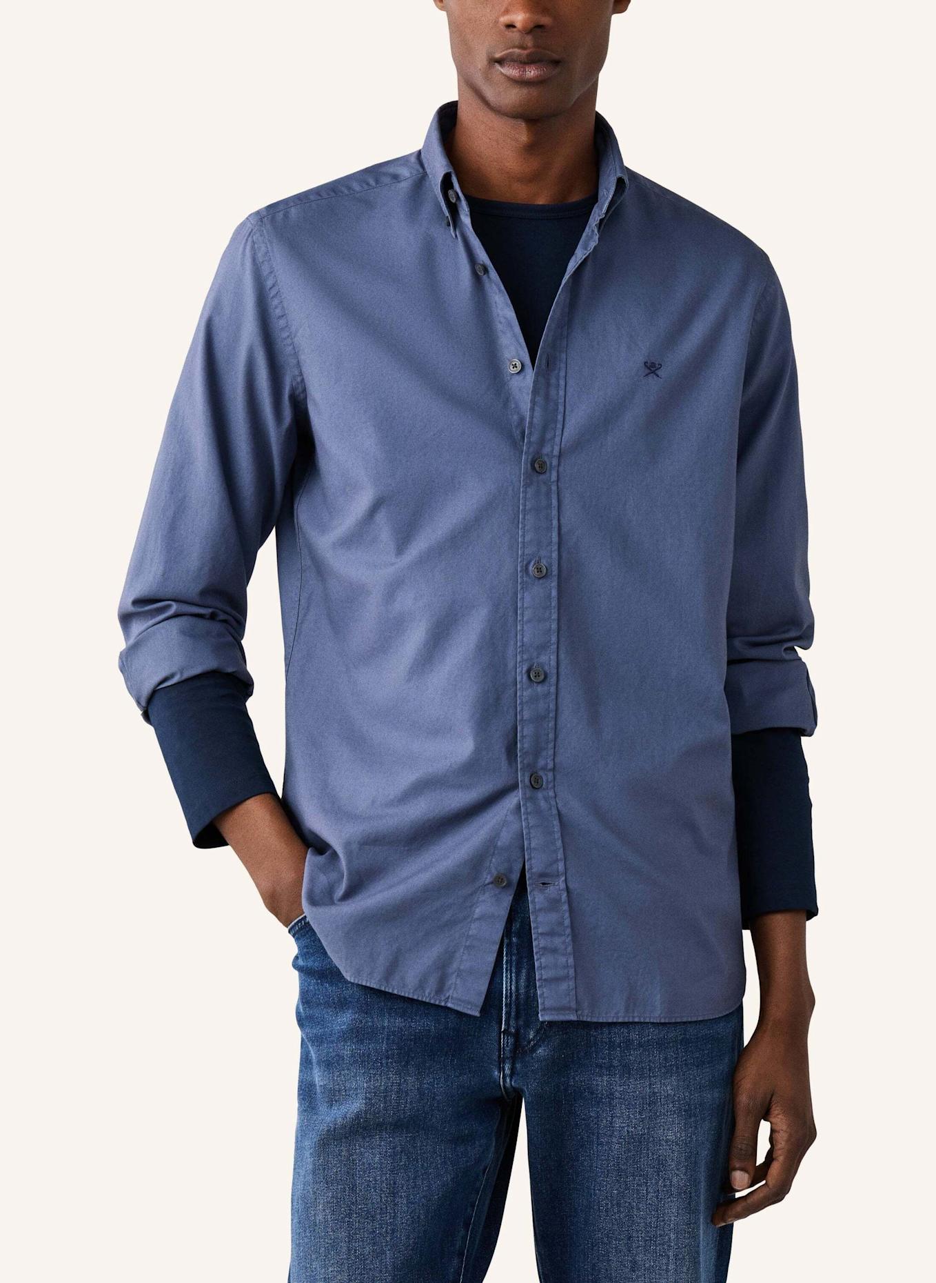 HACKETT LONDON Freizeithemd ESS GMT DYED OXFORD: BLAU