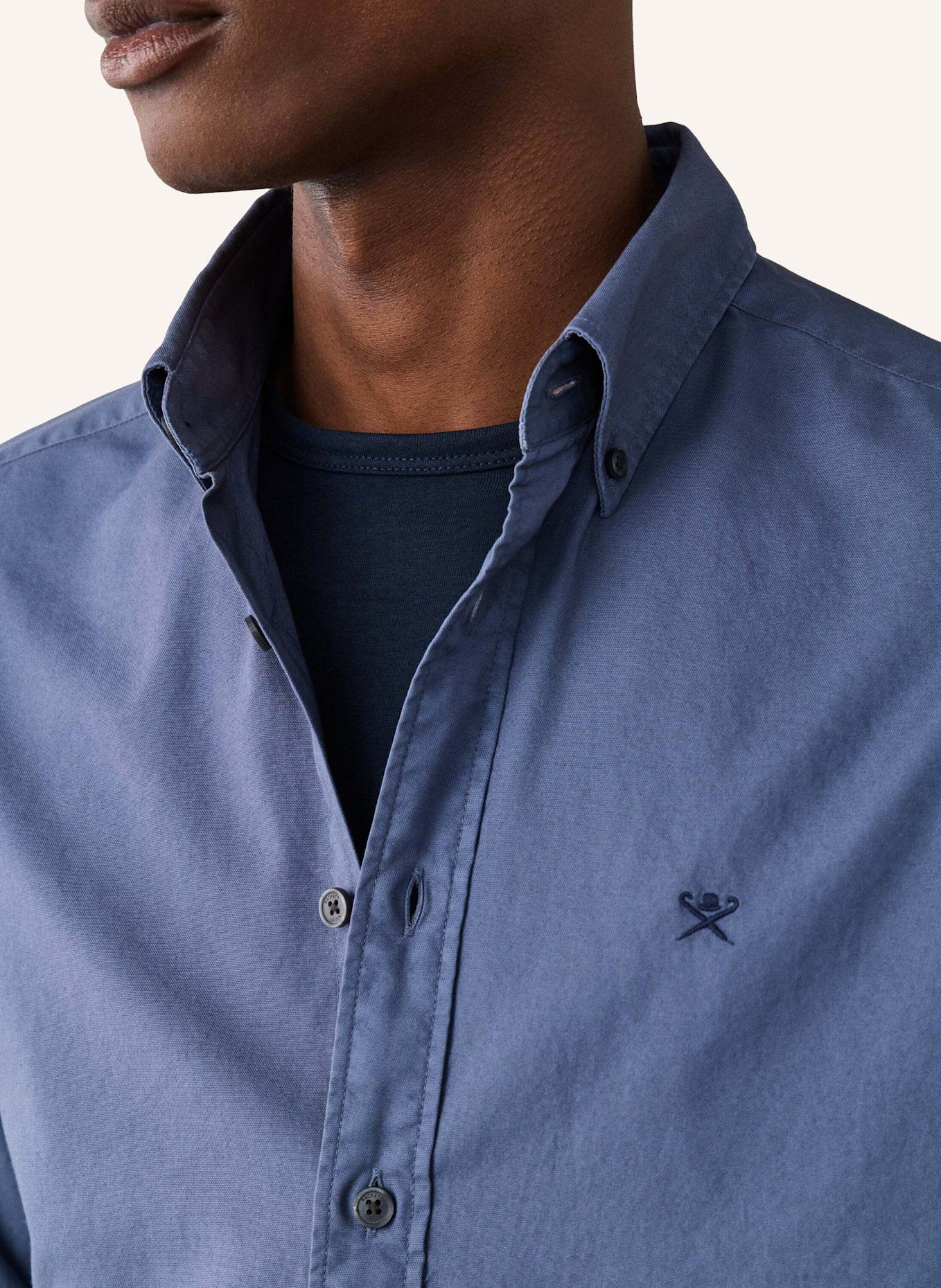 HACKETT LONDON Freizeithemd ESS GMT DYED OXFORD: BLAU