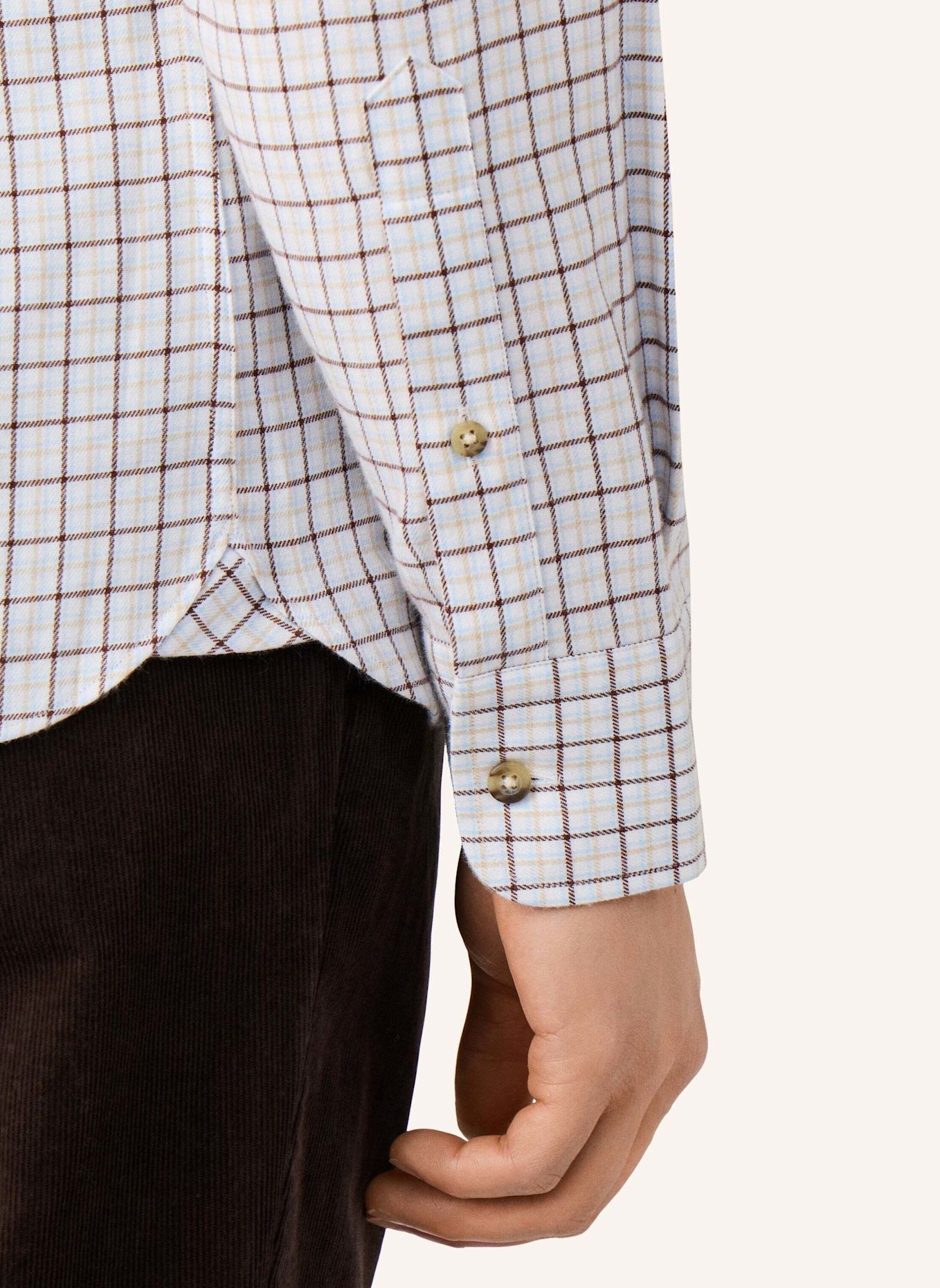 HACKETT LONDON Freizeithemd FLANNEL CHECK: BRAUN